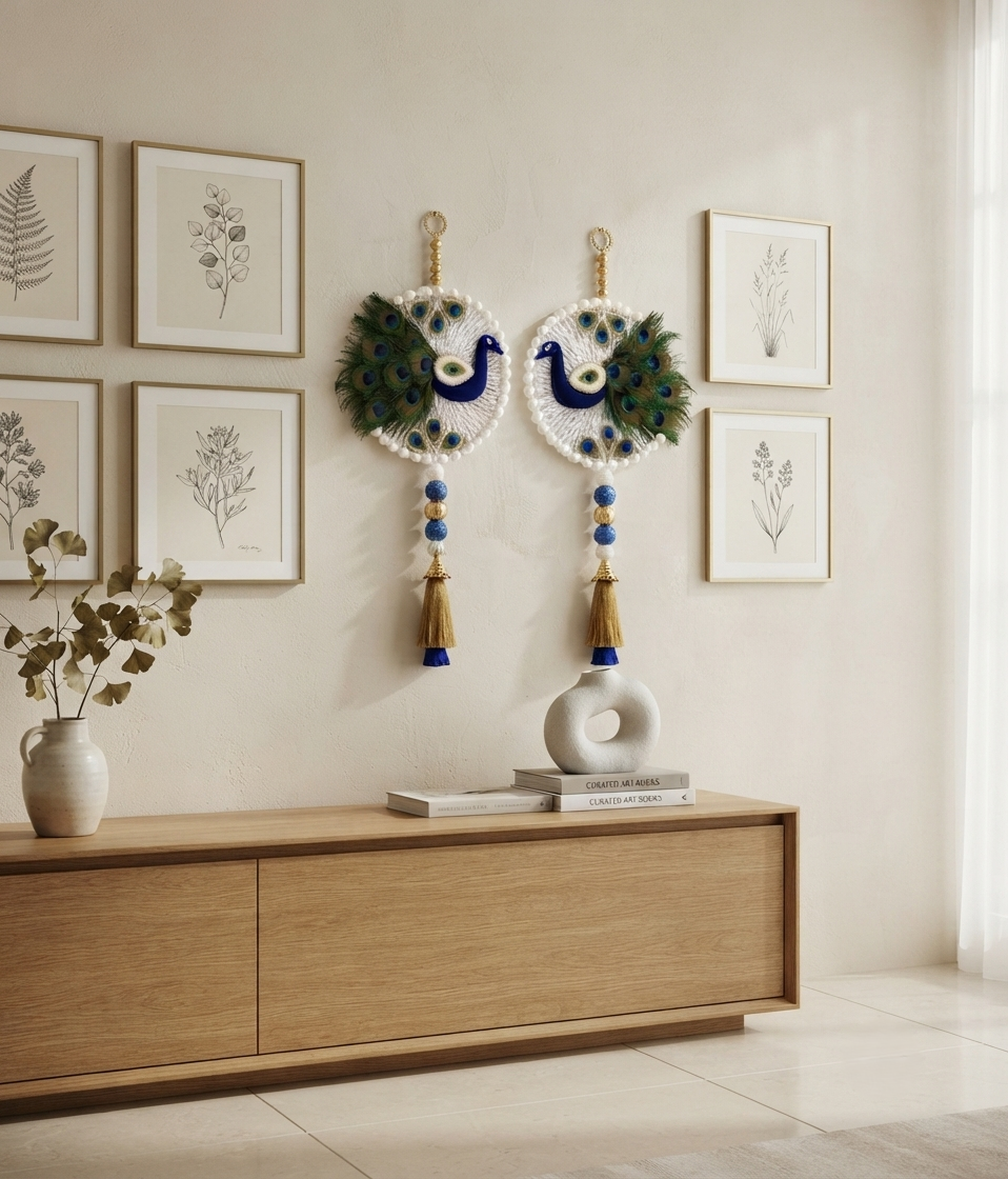 Handcrafted Peacock Wall Hanging