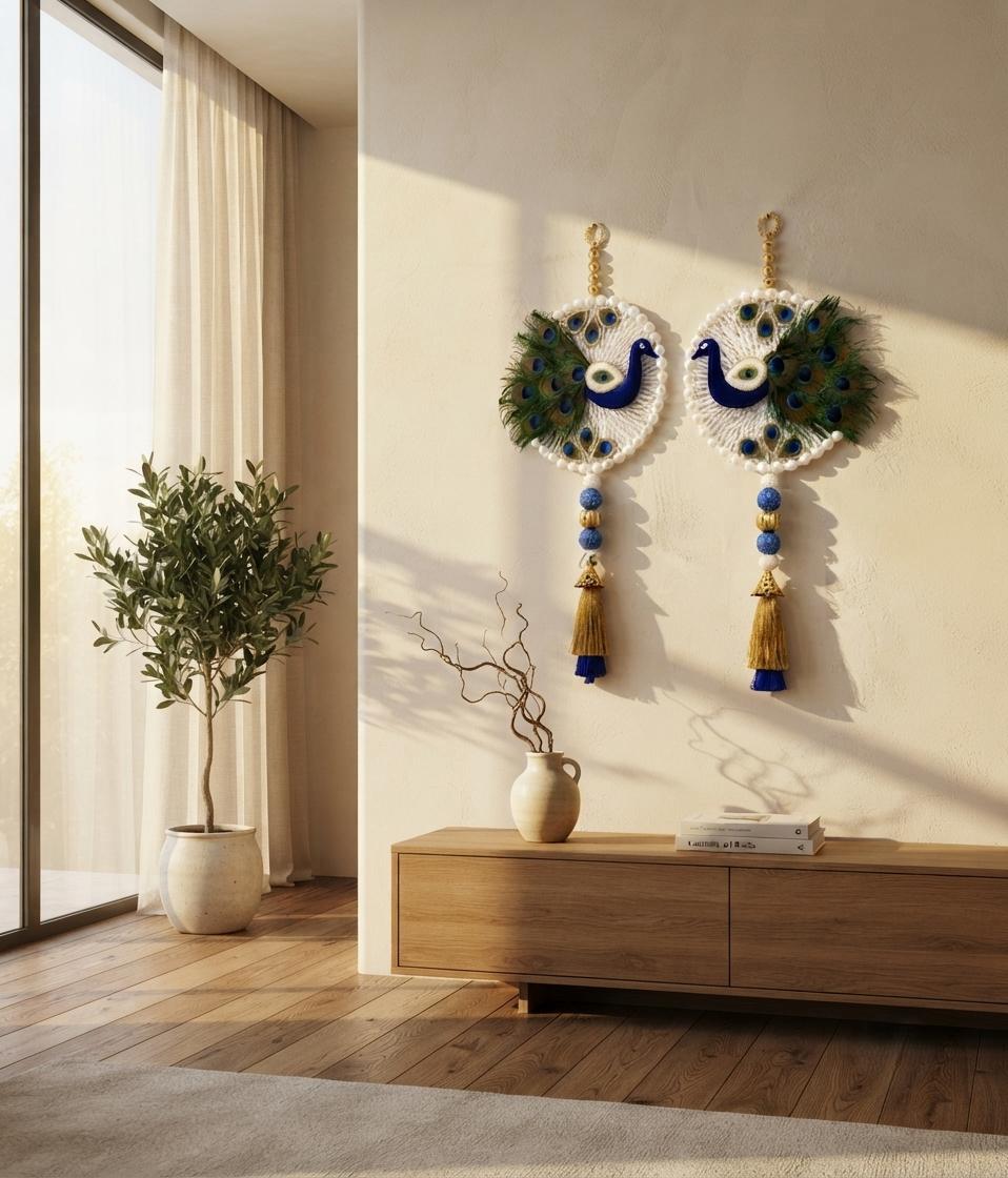 Handcrafted Peacock Wall Hanging