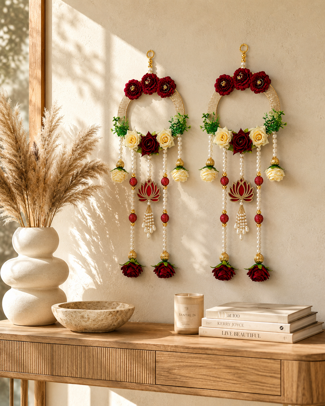 Handcrafted Floral Lotus Wall Hanging