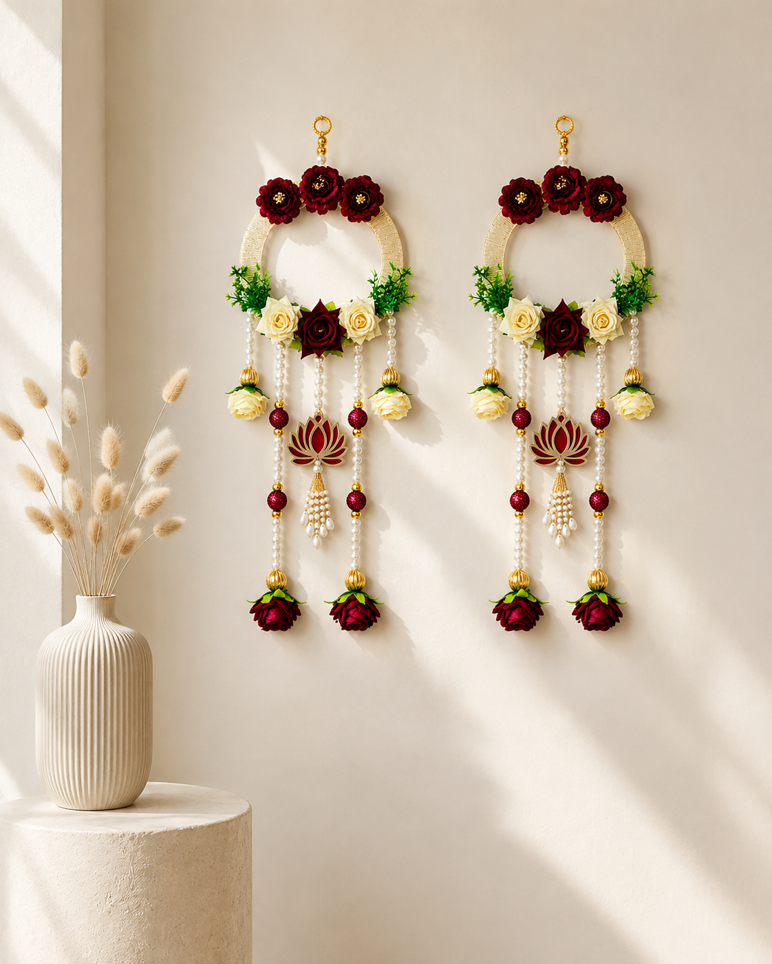 Handcrafted Floral Lotus Wall Hanging