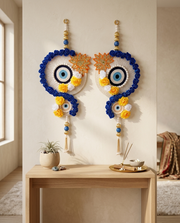 Handcrafted Evil Eye Floral Wall Hanging