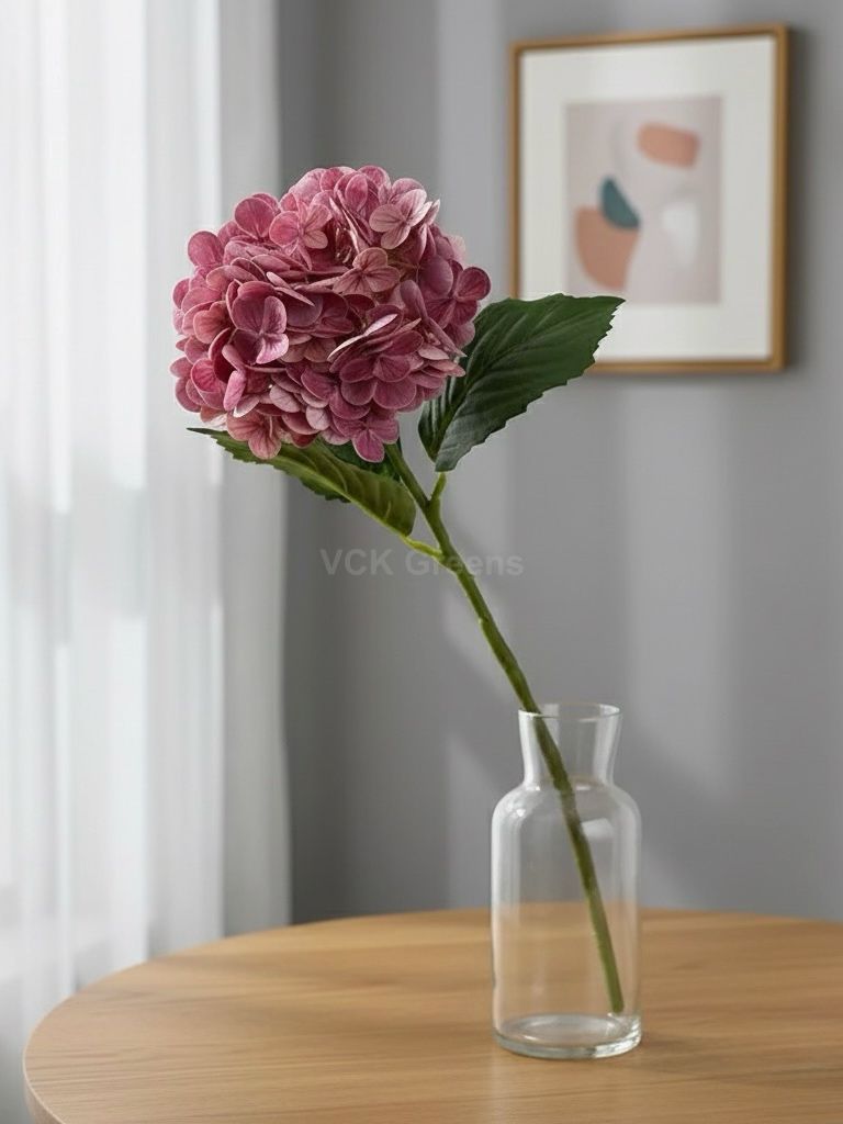 Artificial PU Real Touch Hydrangea Flower Stems 50cm/21inch