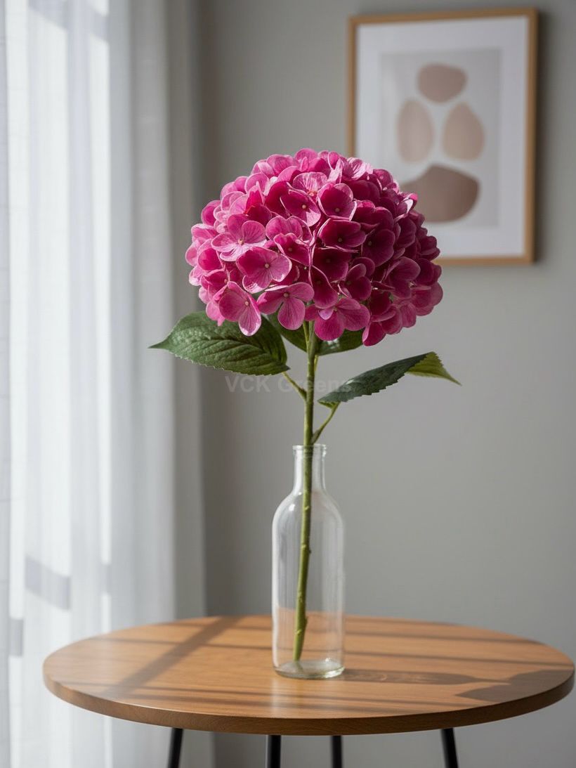 Artificial PU Real Touch Hydrangea Flower Stems 50cm/21inch