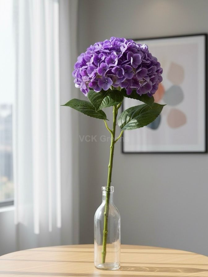 Artificial PU Real Touch Hydrangea Flower Stems 50cm/21inch