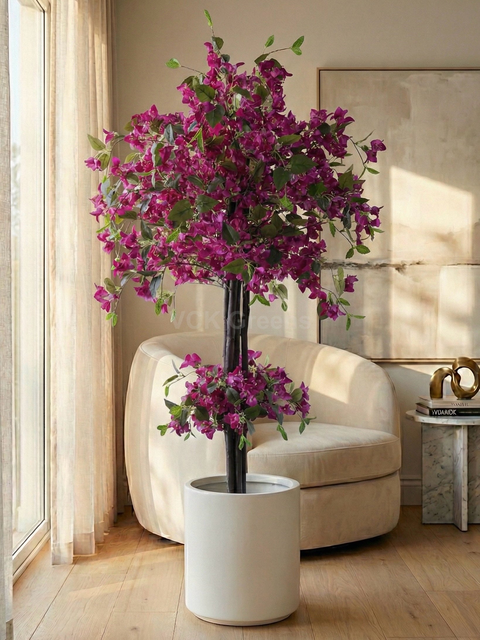Artificial Purple Bougainvillea Tree 5.6ft