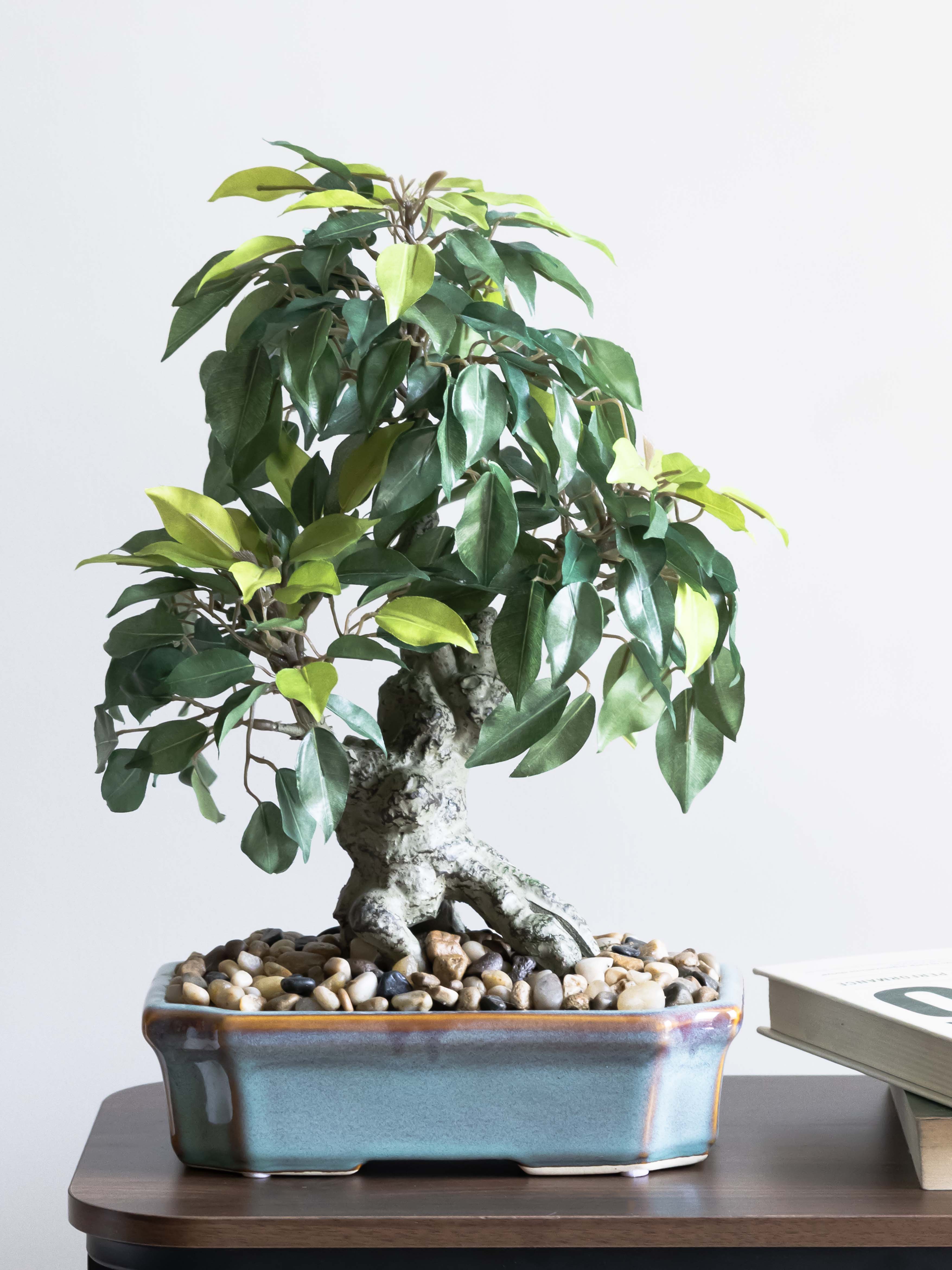 Artificial Ficus Leaves Bonsai 1.3ft