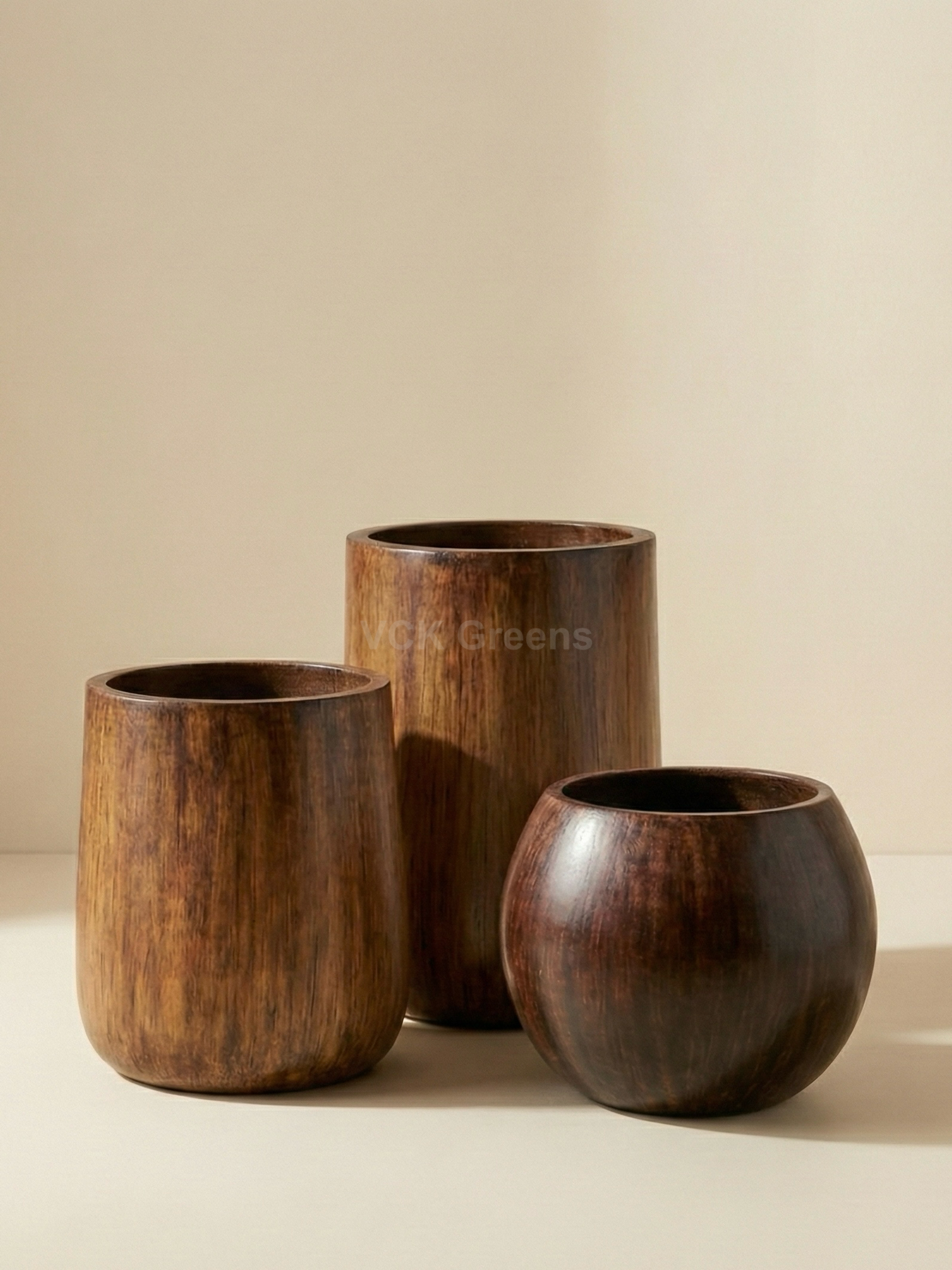 Wood finish Fiber pots