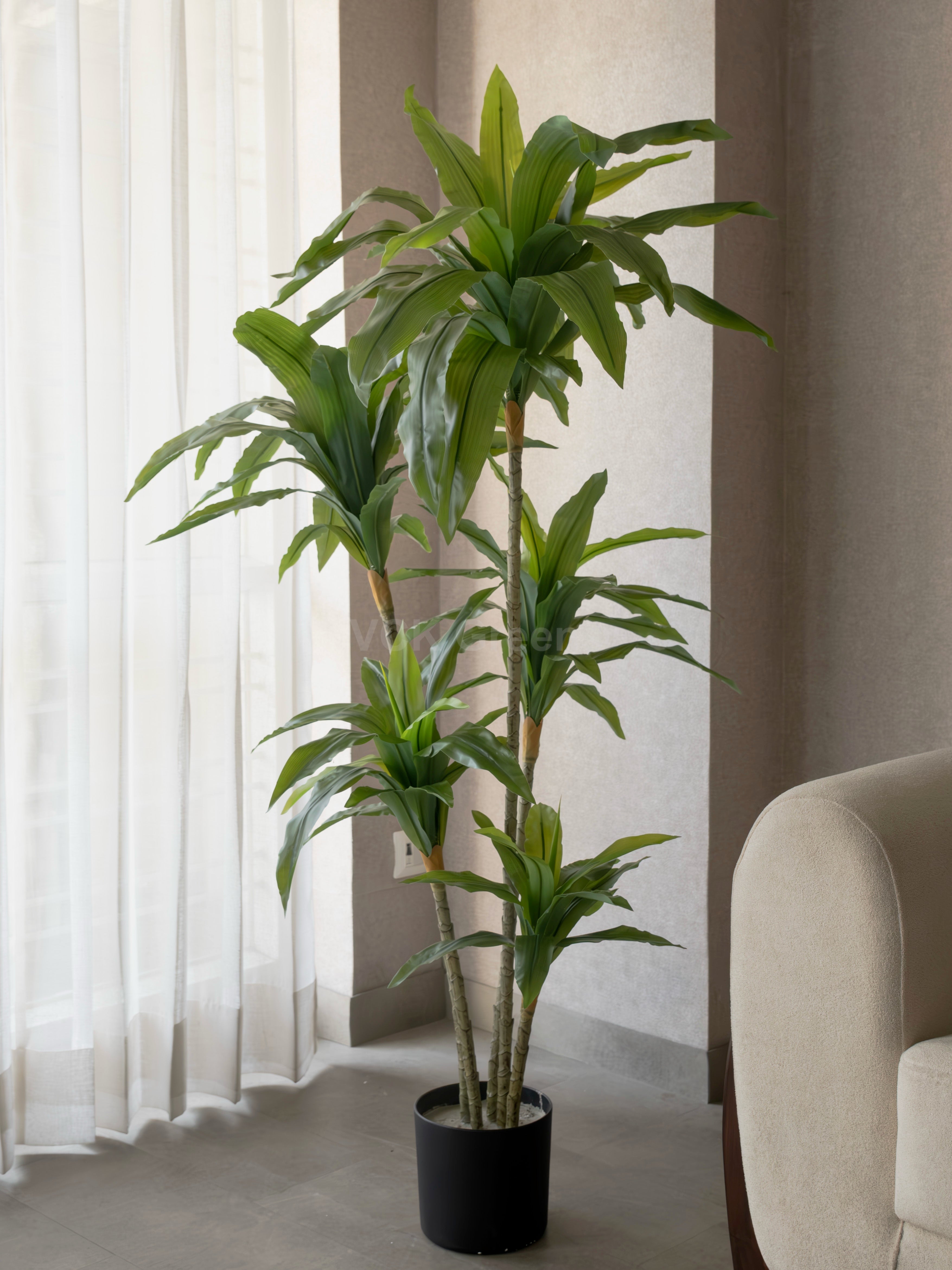 Artificial Green Dracaena Plant 5.2ft
