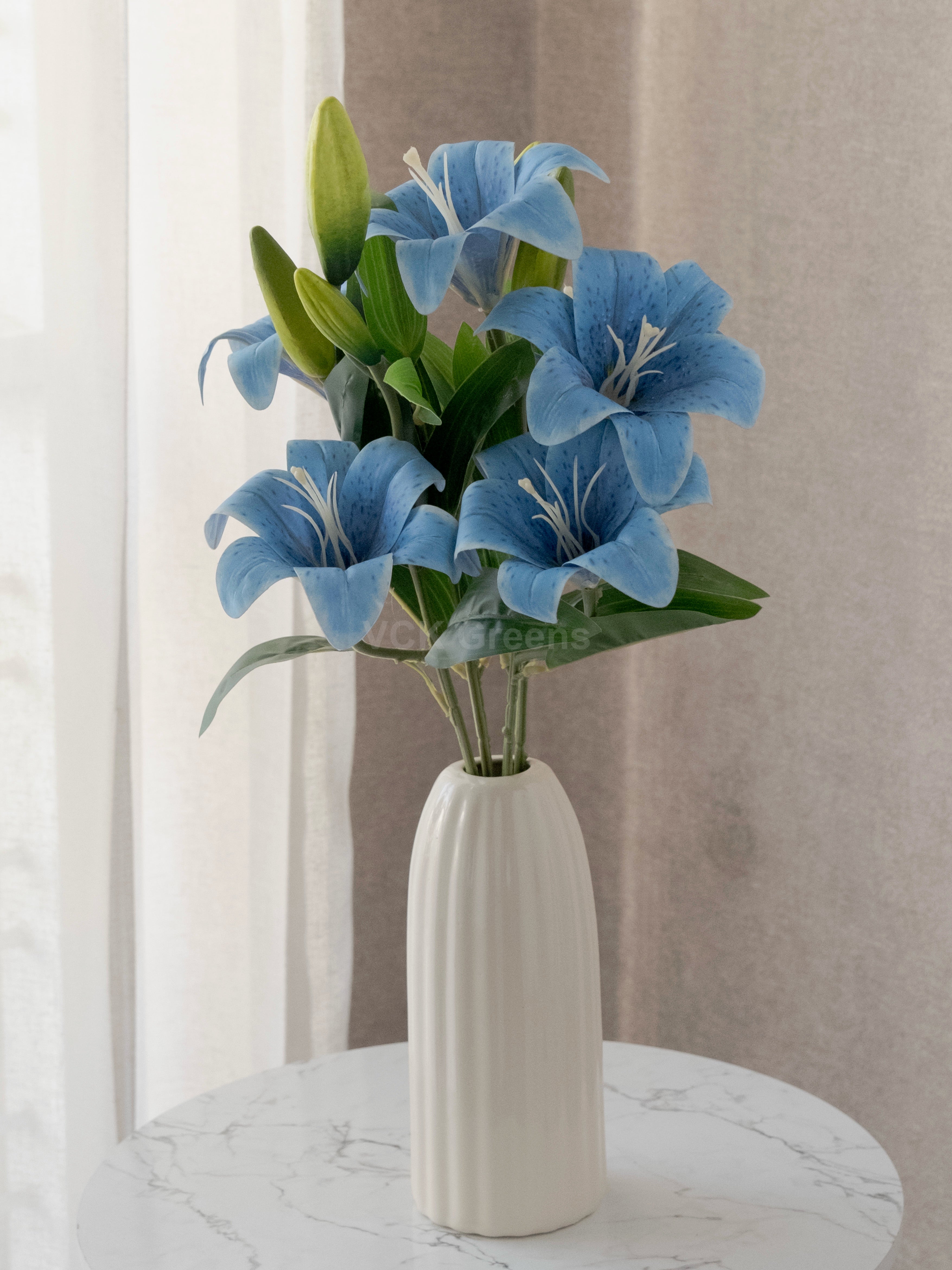 Artificial Lily X 7 Flower Bunch 55cm