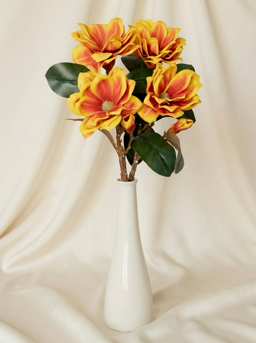Artificial Magnolia Foam Flower 85cm