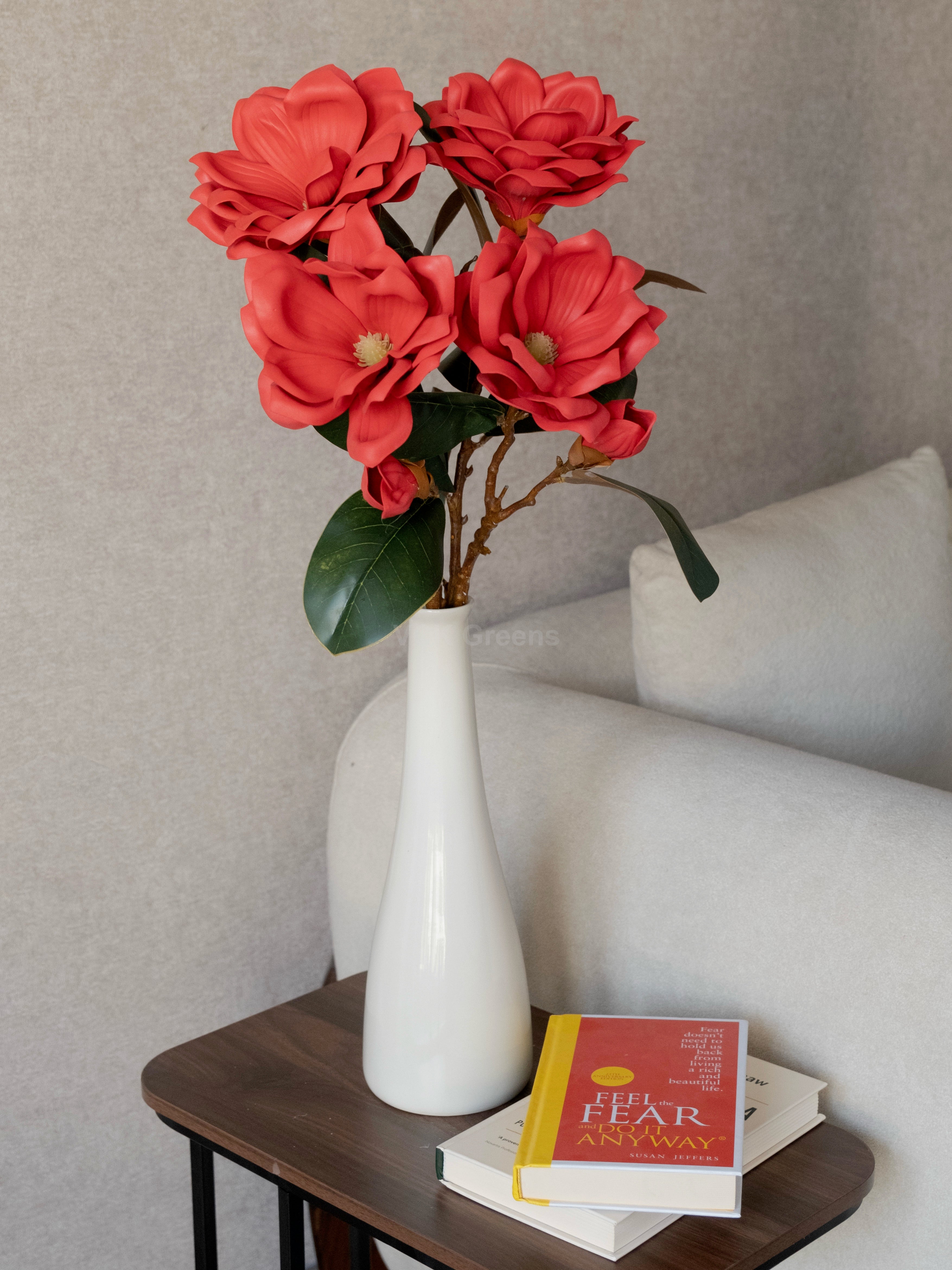 Artificial Magnolia Foam Flower 85cm