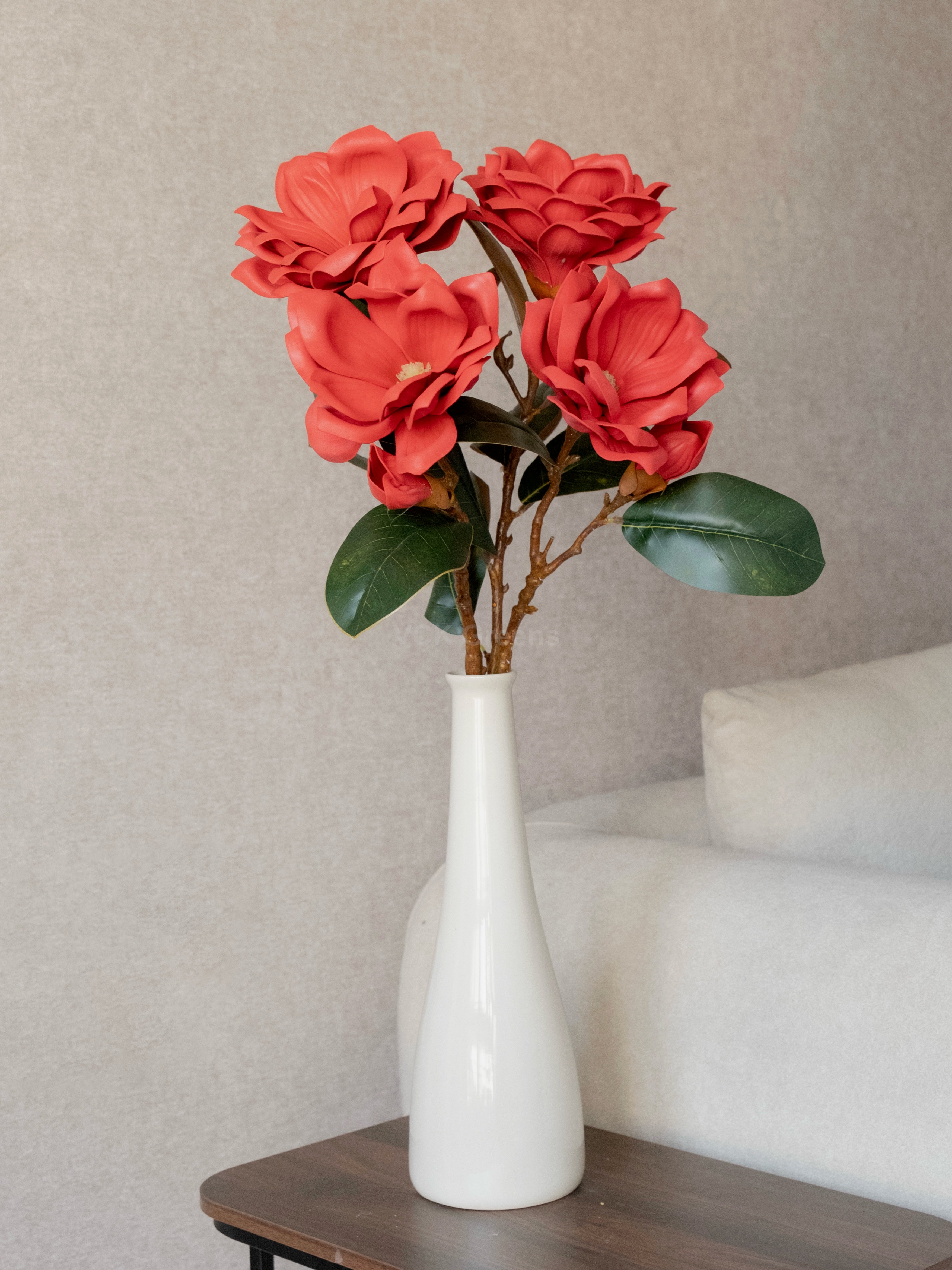 Artificial Magnolia Foam Flower 85cm