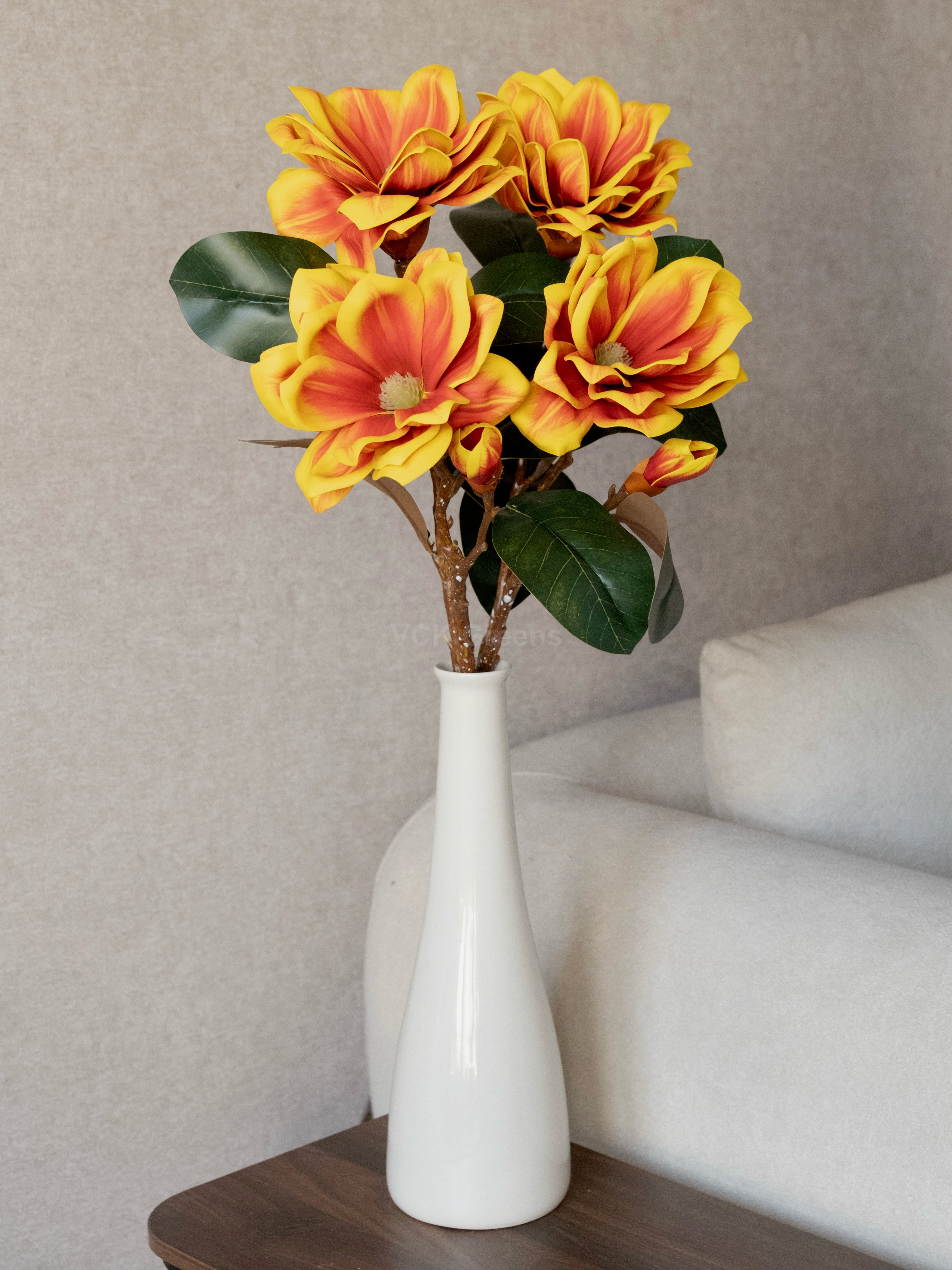 Artificial Magnolia Foam Flower 85cm