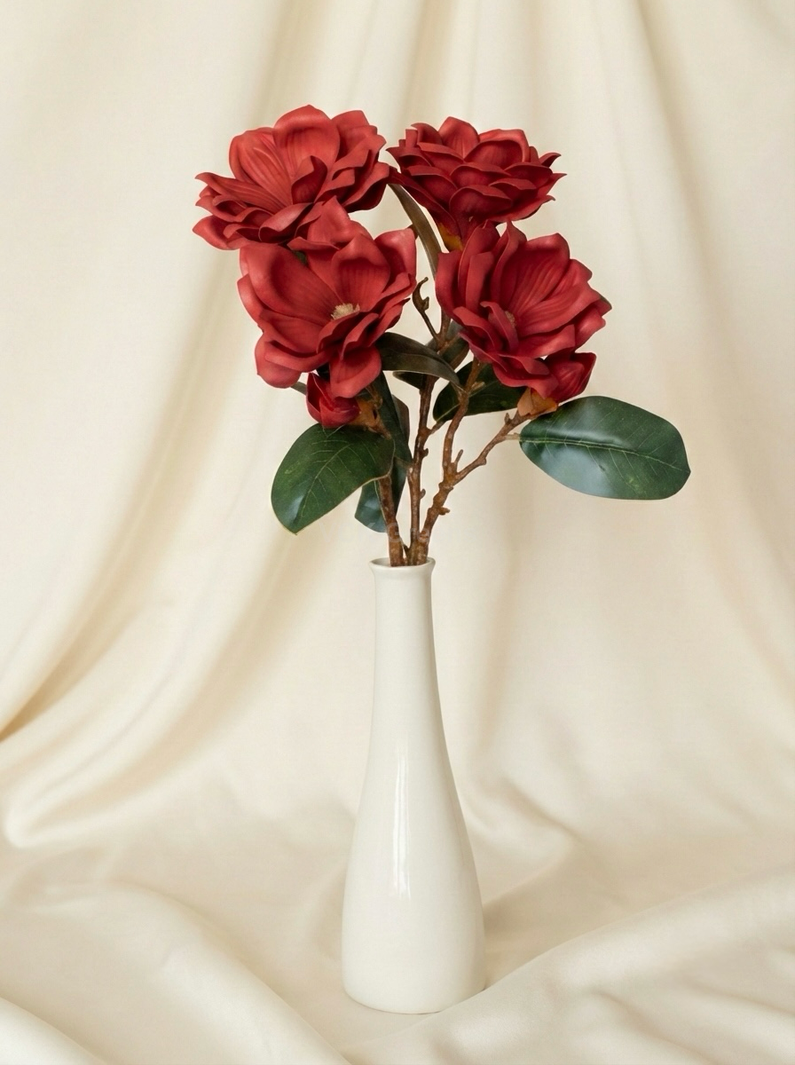 Artificial Magnolia Foam Flower 85cm