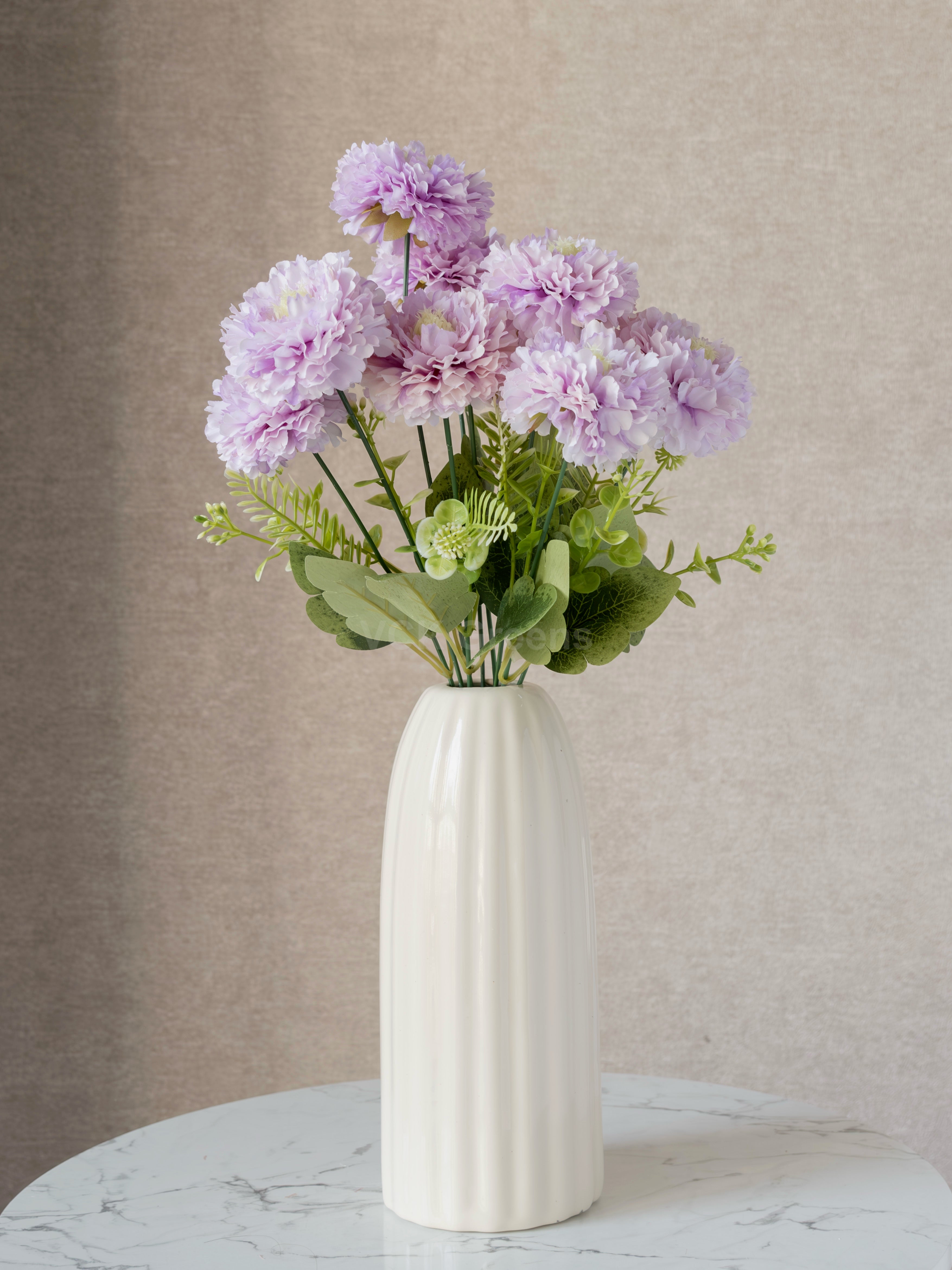 Artificial Ruffled Carnation Bunch 39cm