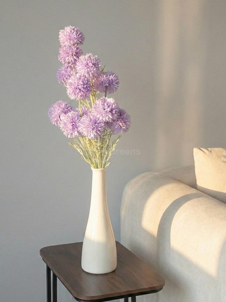 Artificial Lilac China Aster Flower Stem (Set of 2)
