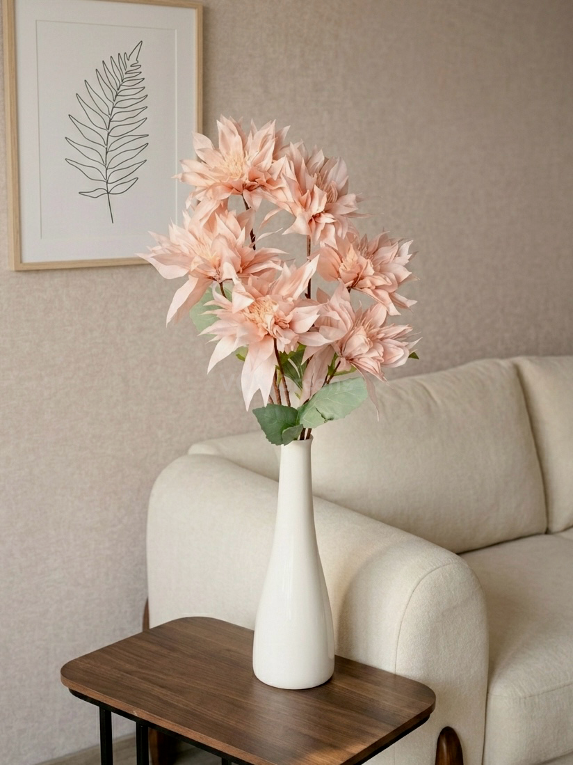 Artificial Dahlia Flower Stem 98cm