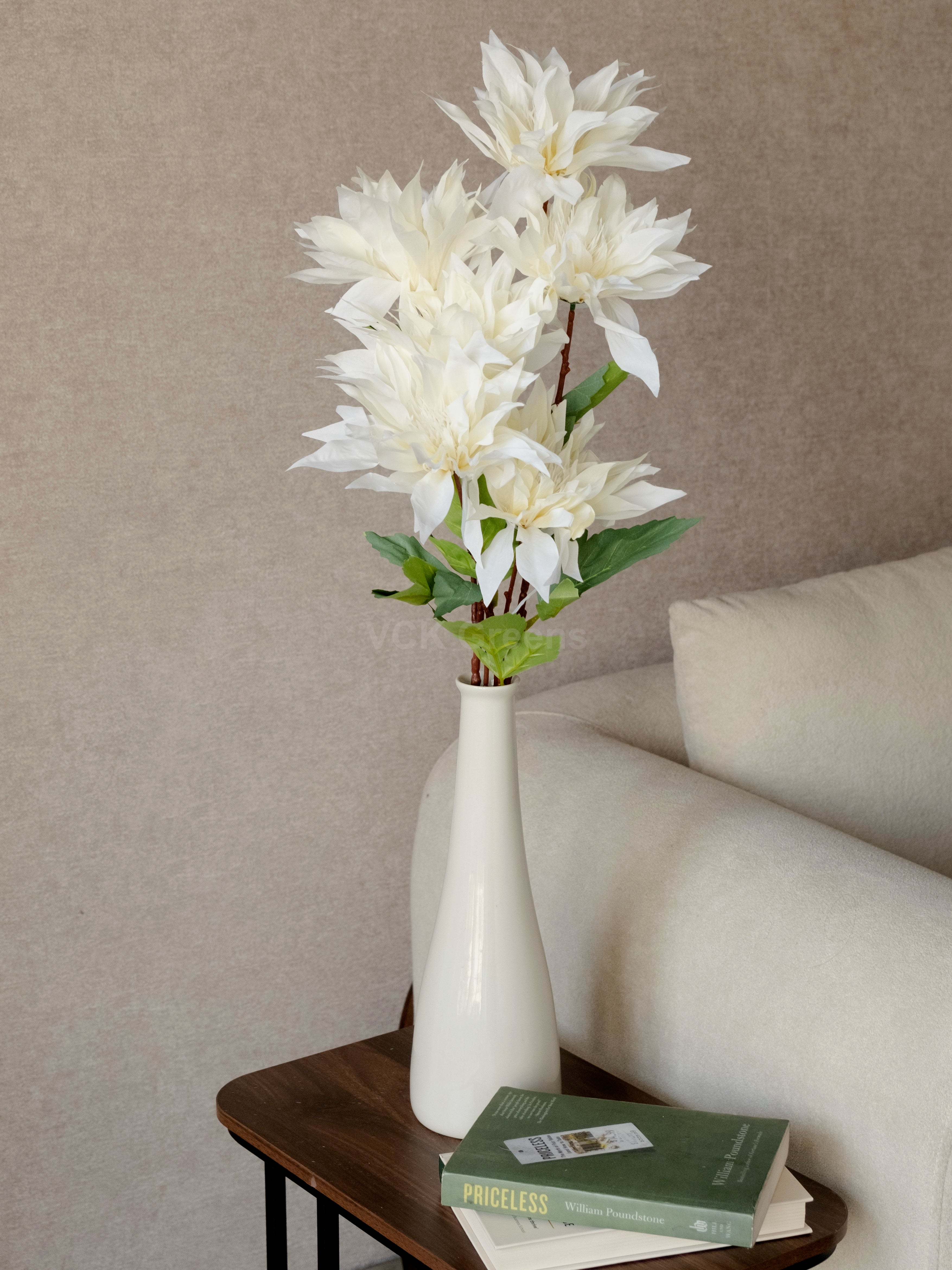 Artificial Dahlia Flower Stem 98cm