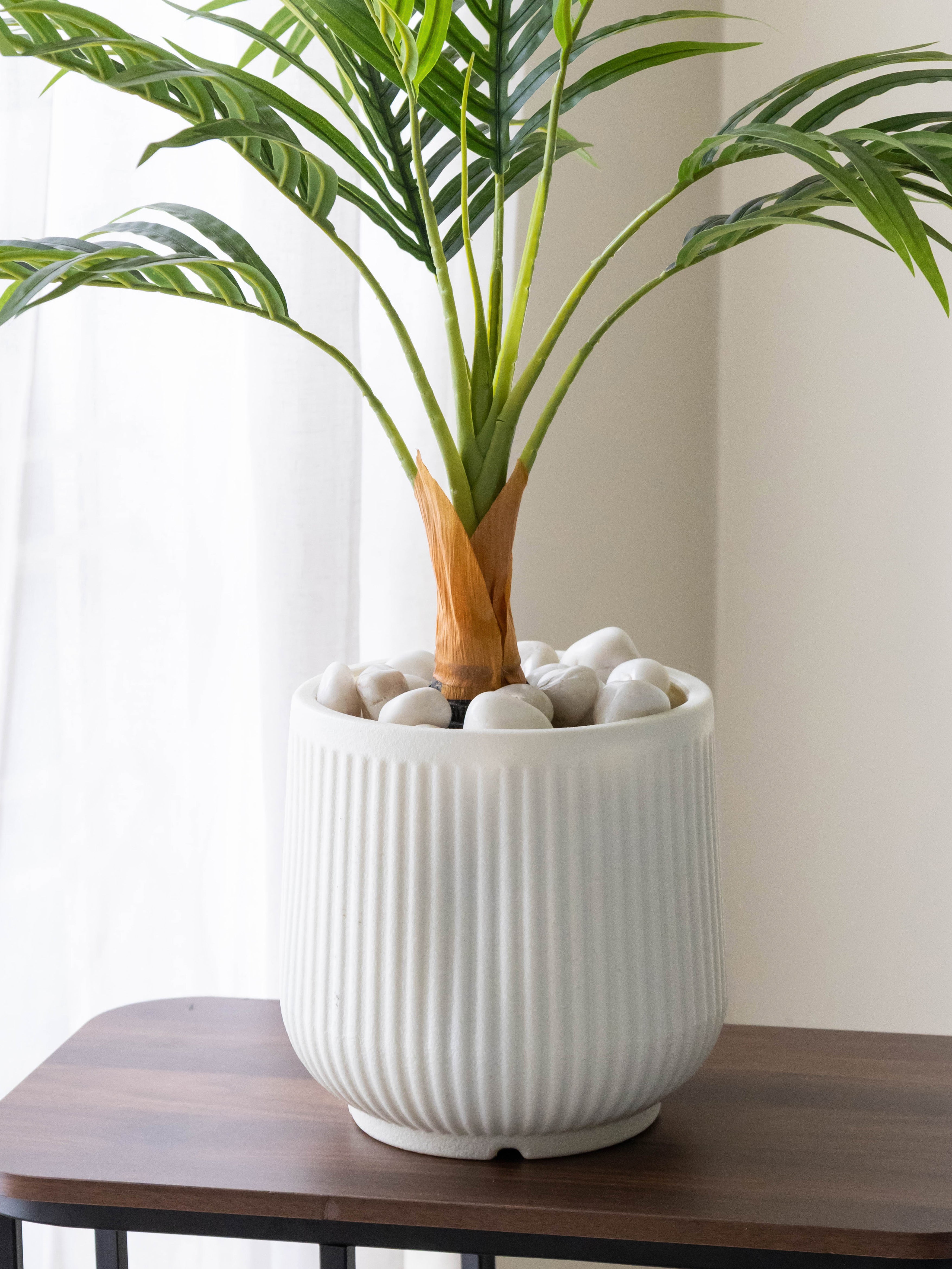 Artificial Areca Palm in White Pot 2.6ft