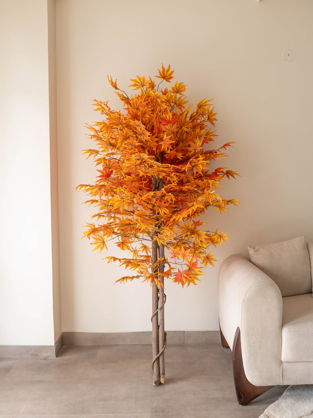 Artificial Orange Maple Tree 6.5ft