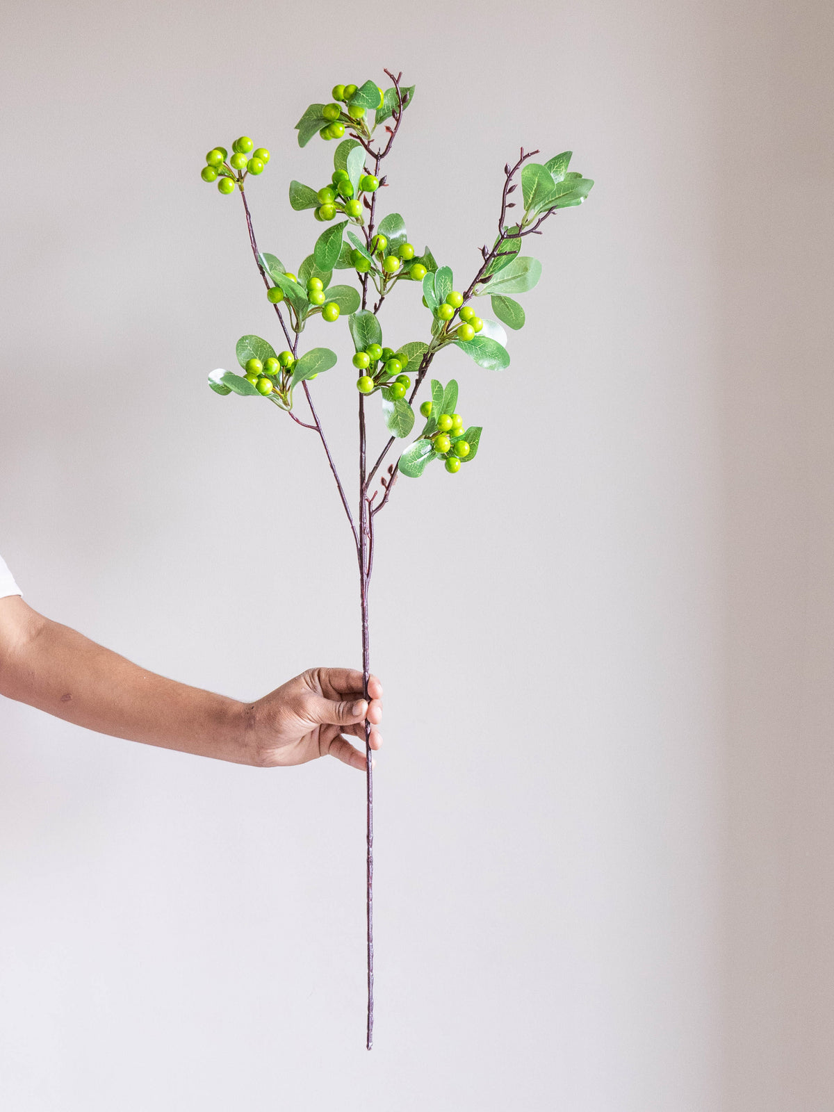 Artificial Green Berry Stem 84cm
