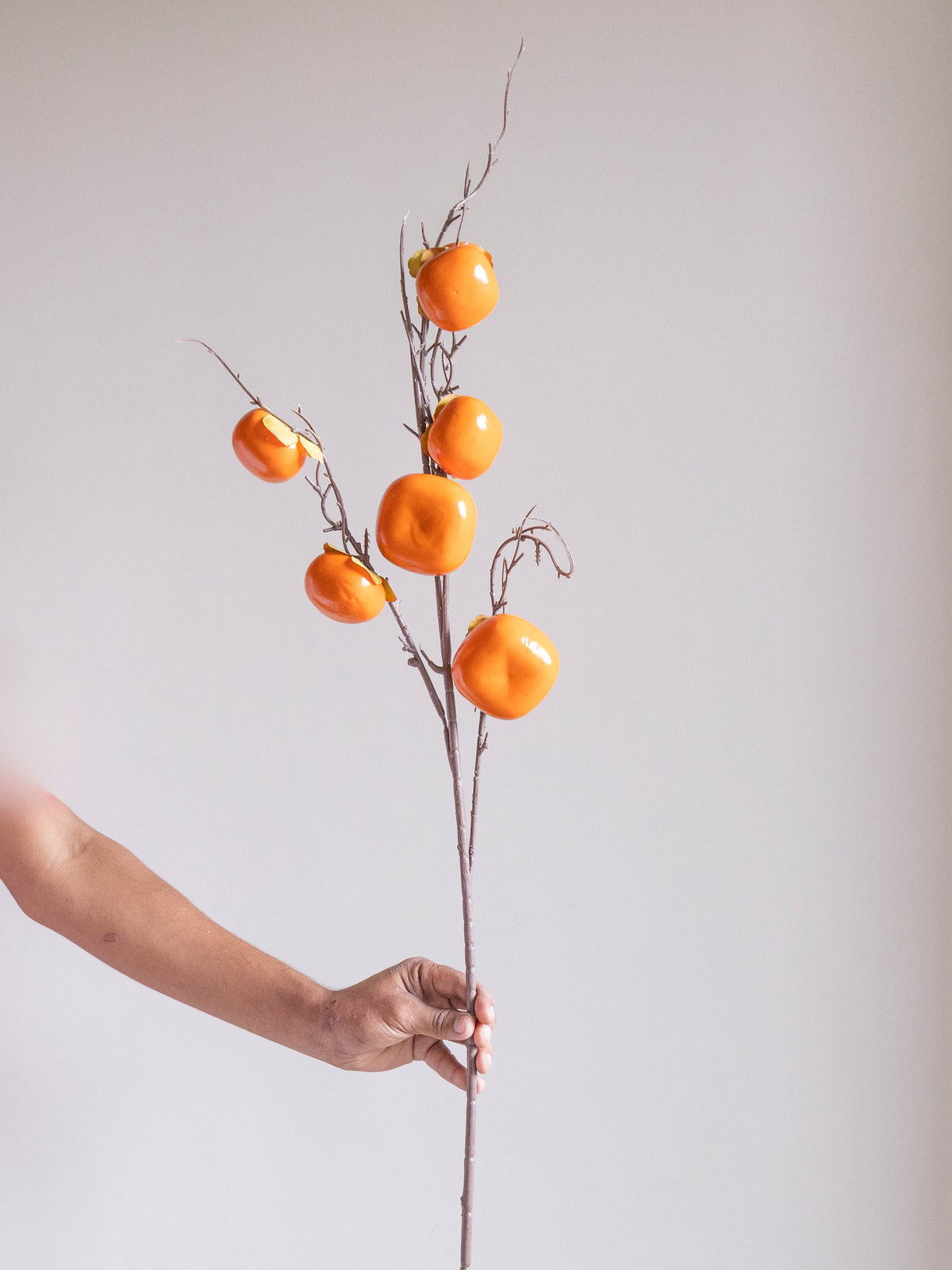 Artificial Amber Fruit Stem 90cm