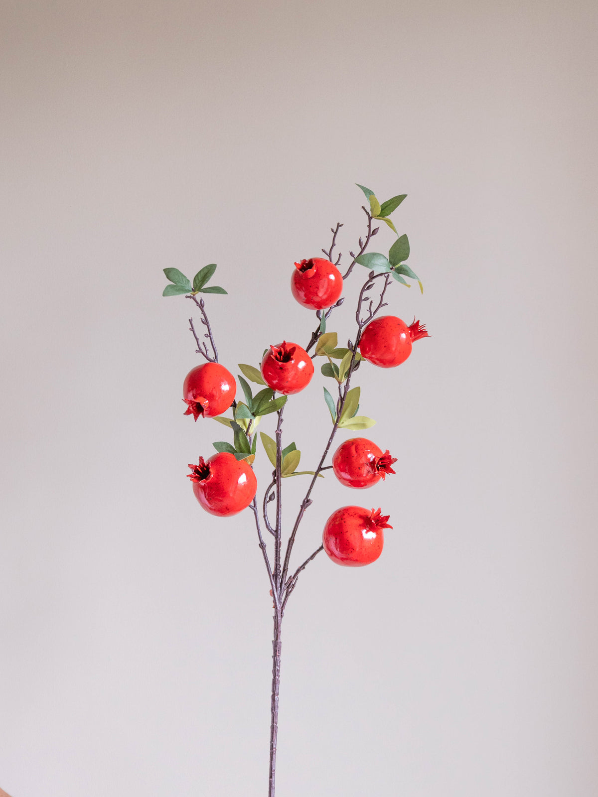 Artificial Red Pomegranate Stem 90cm