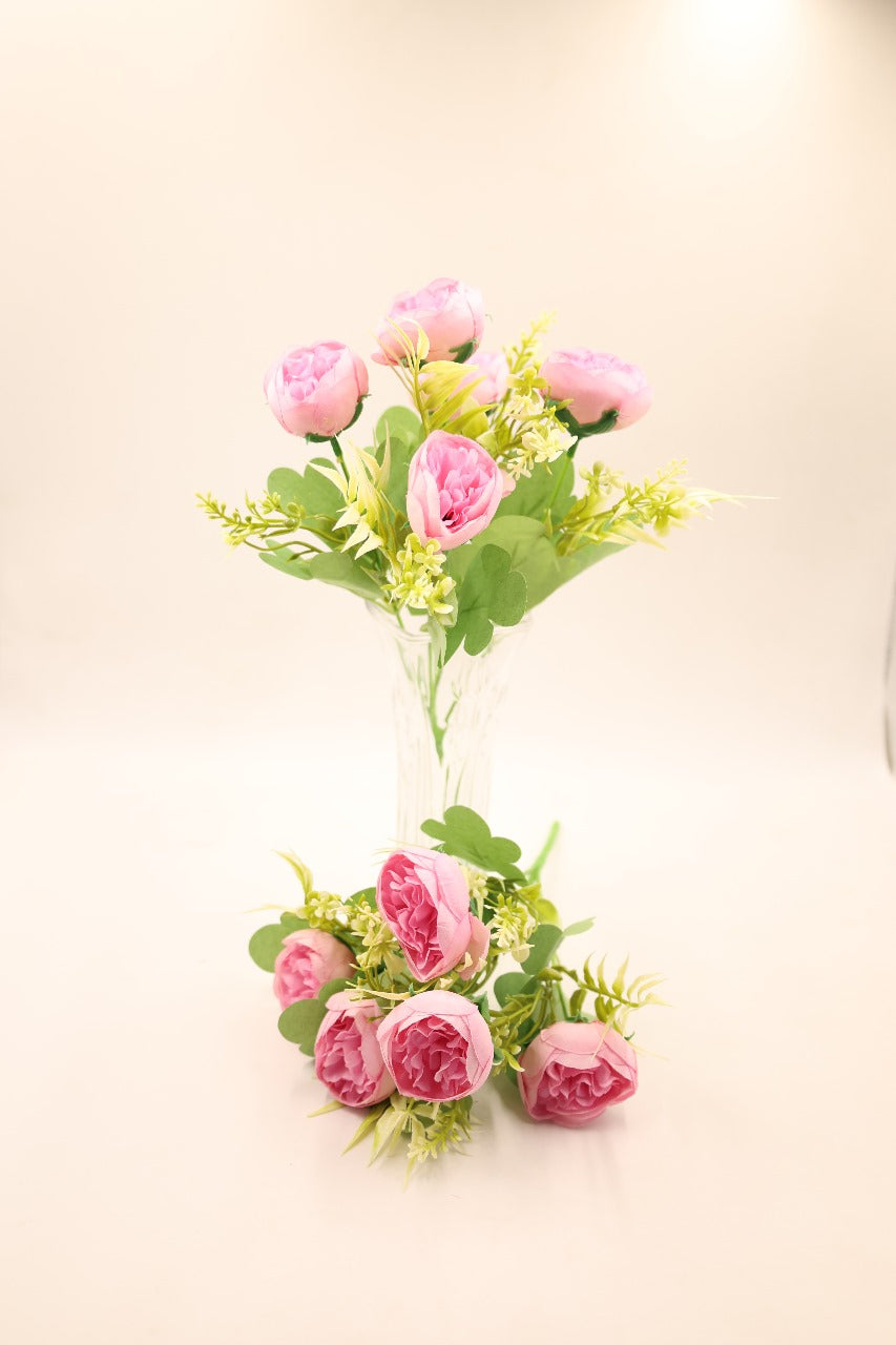 Artificial Small Peony Flower Bunches 30cm