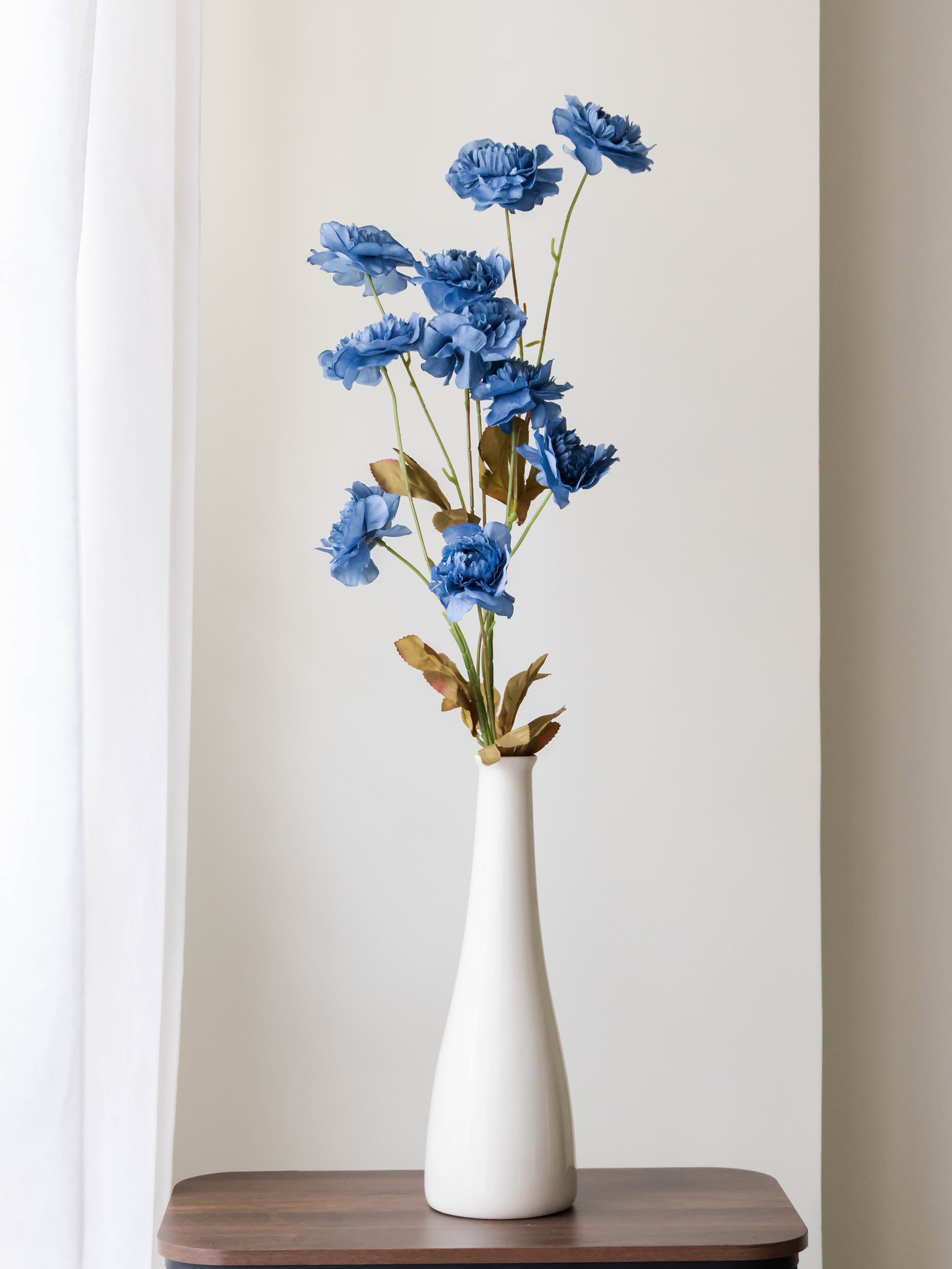 Artificial Blue Peony Flower Stem