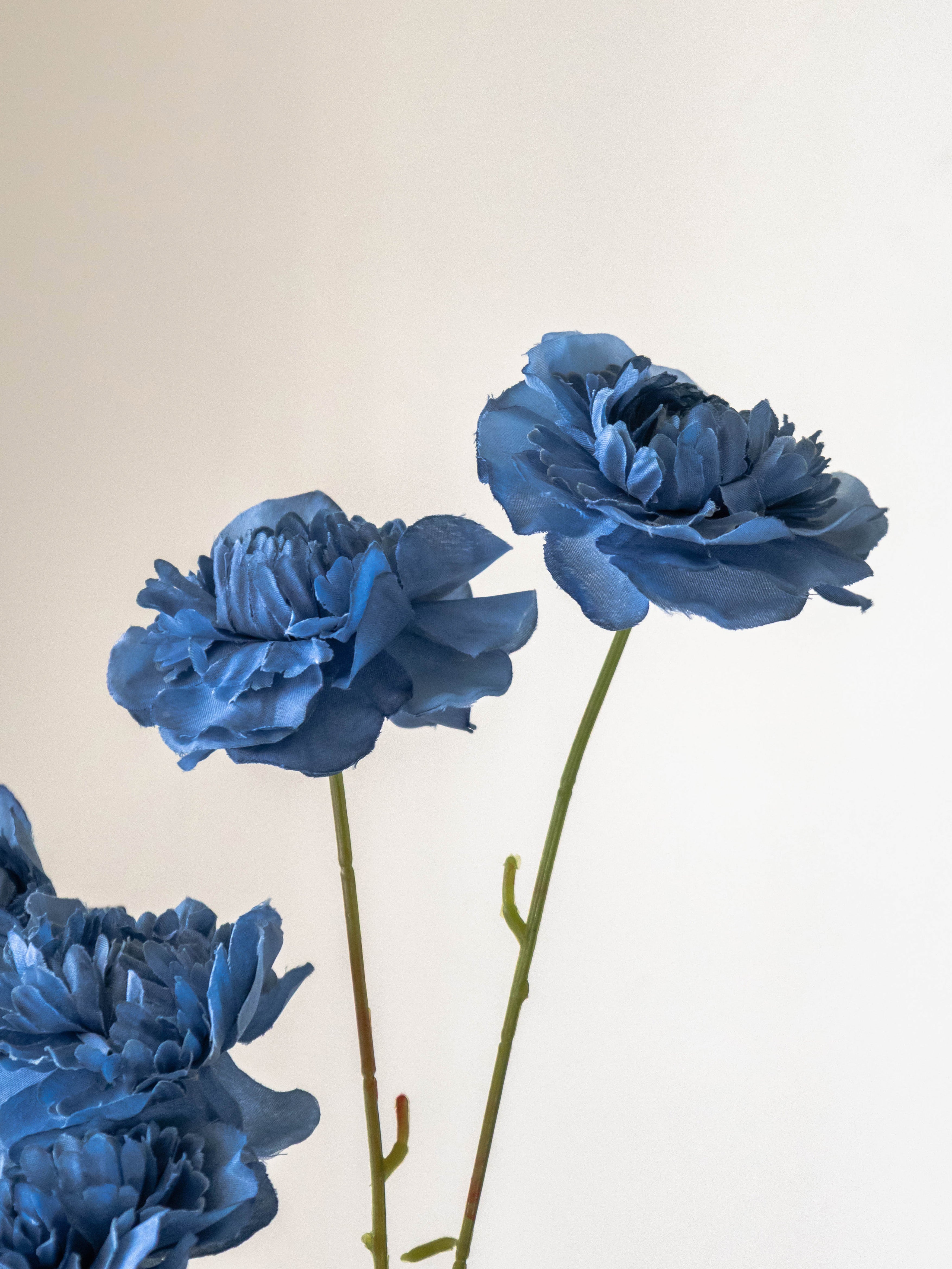 Artificial Blue Peony Flower Stem