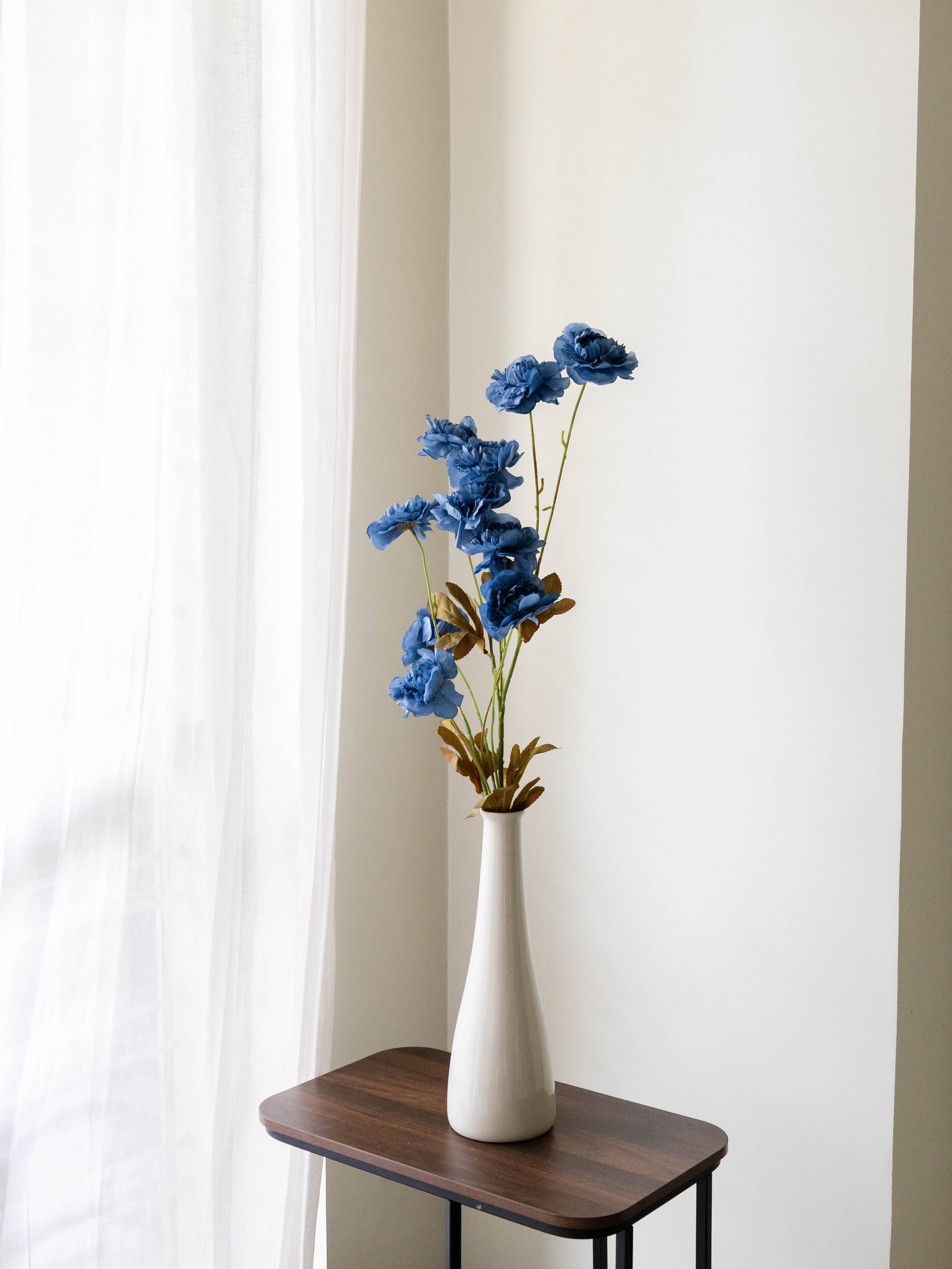 Artificial Blue Peony Flower Stem