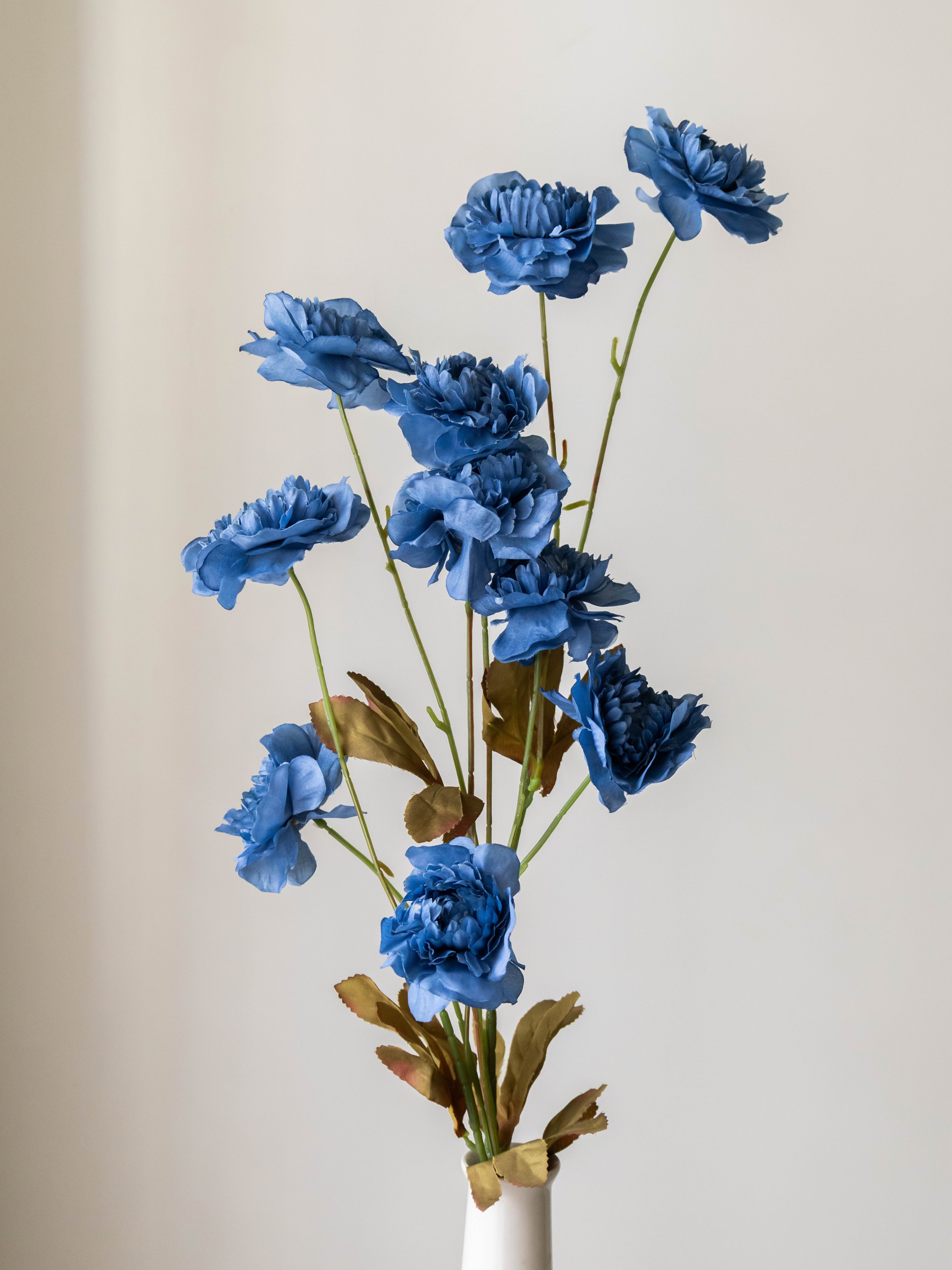 Artificial Blue Peony Flower Stem