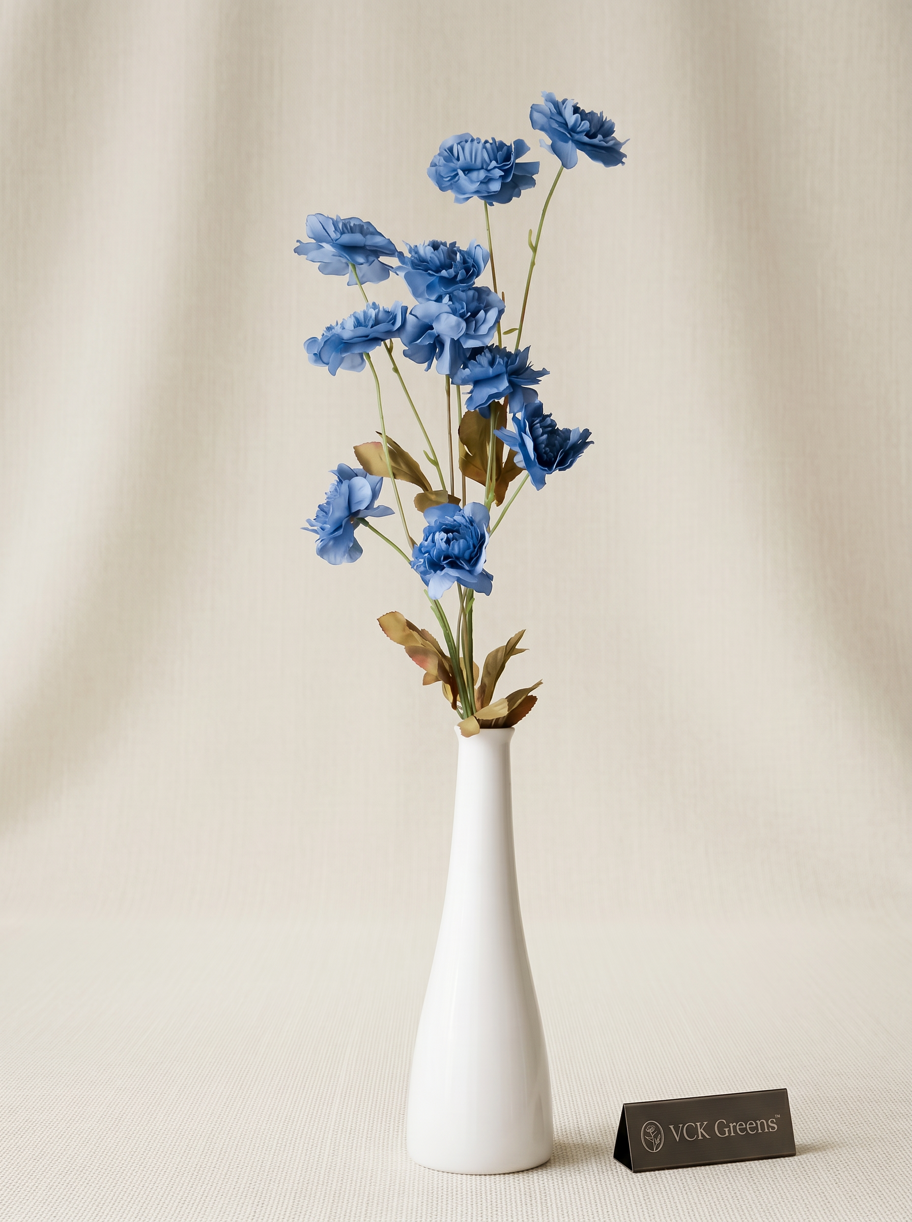 Artificial Blue Peony Flower Stem