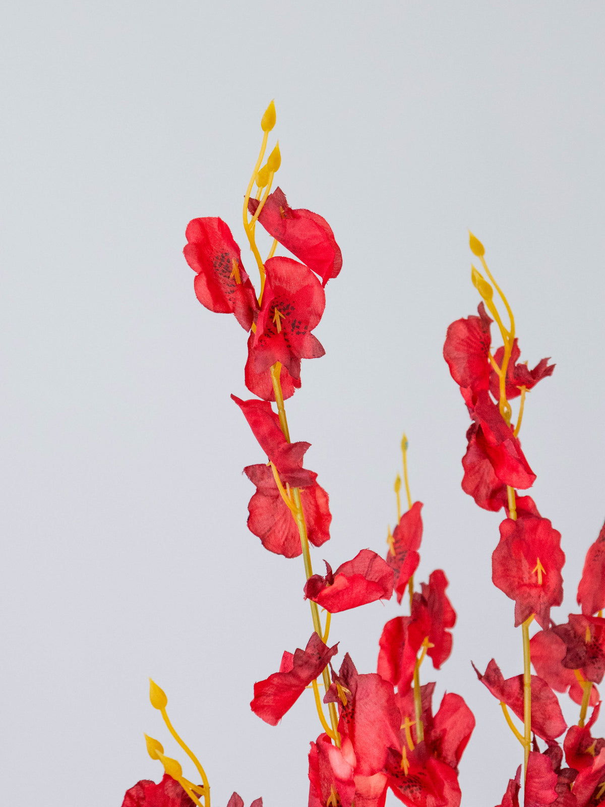 Artificial Red Oncidium Orchid Flower Stems (Set of 3)