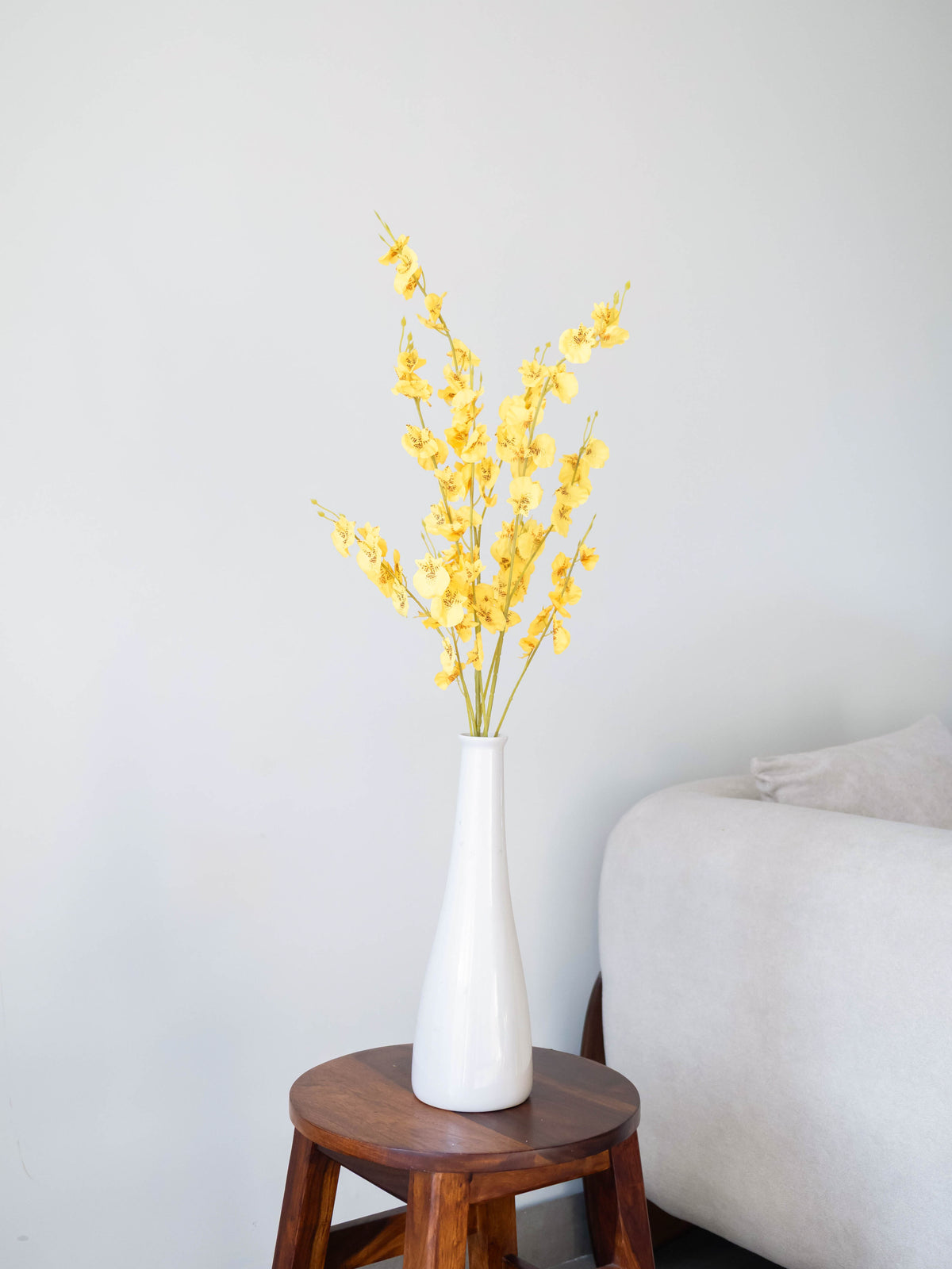 Artificial Yellow Oncidium Orchid Stems (Set of 3)