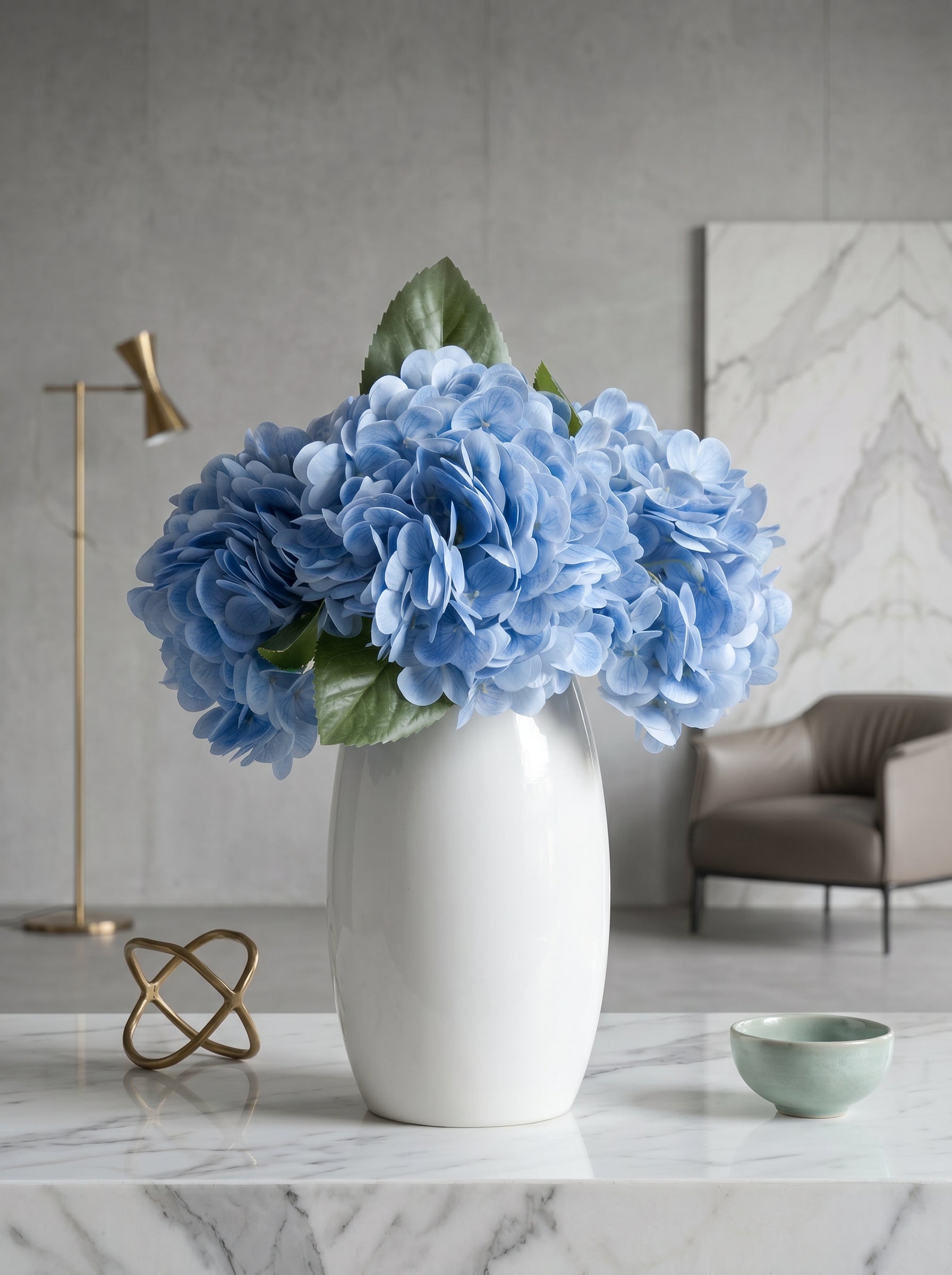 Artificial Hydrangea Flower Stems (Set of 2)