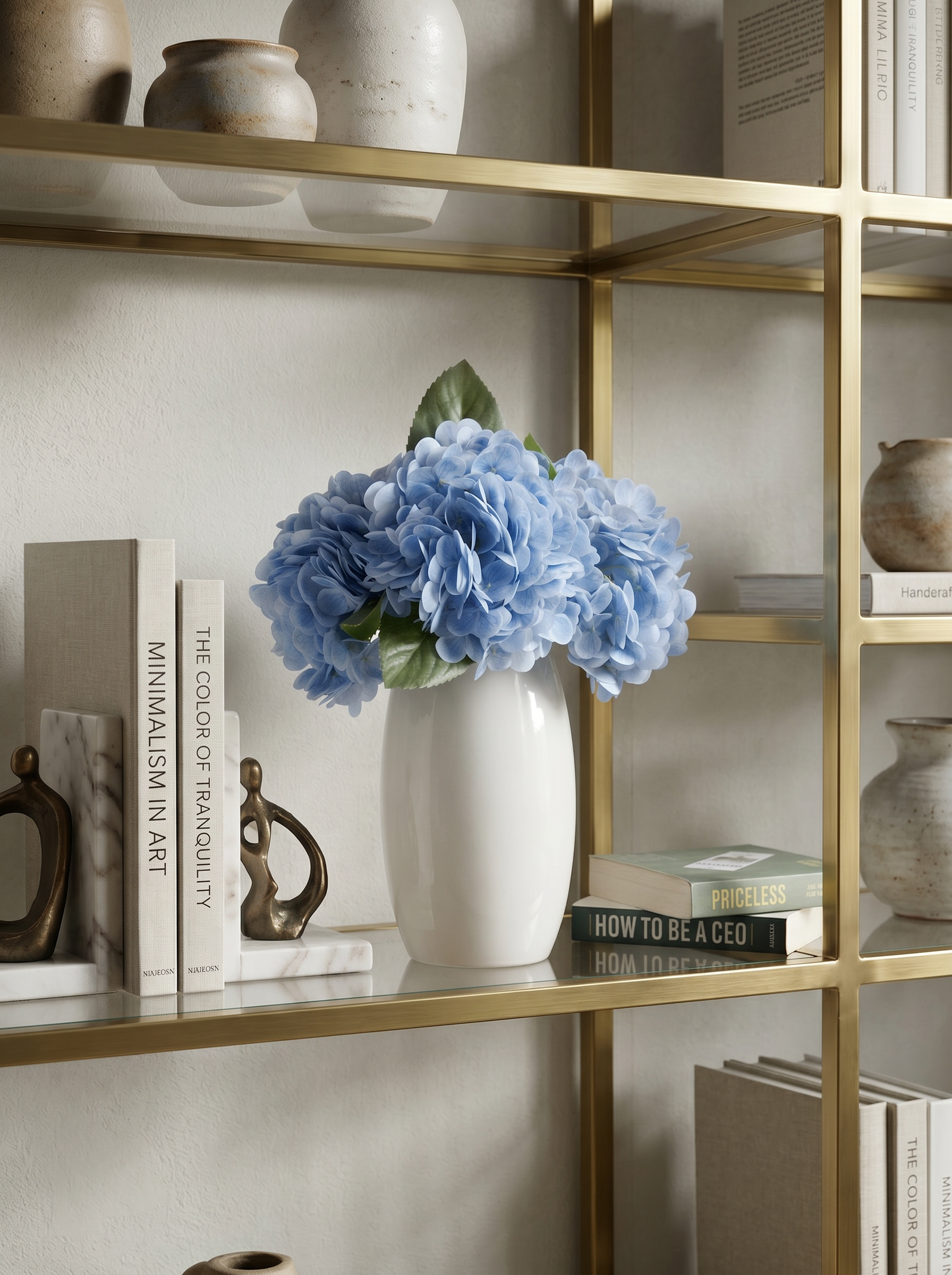 Artificial Hydrangea Flower Stems (Set of 2)