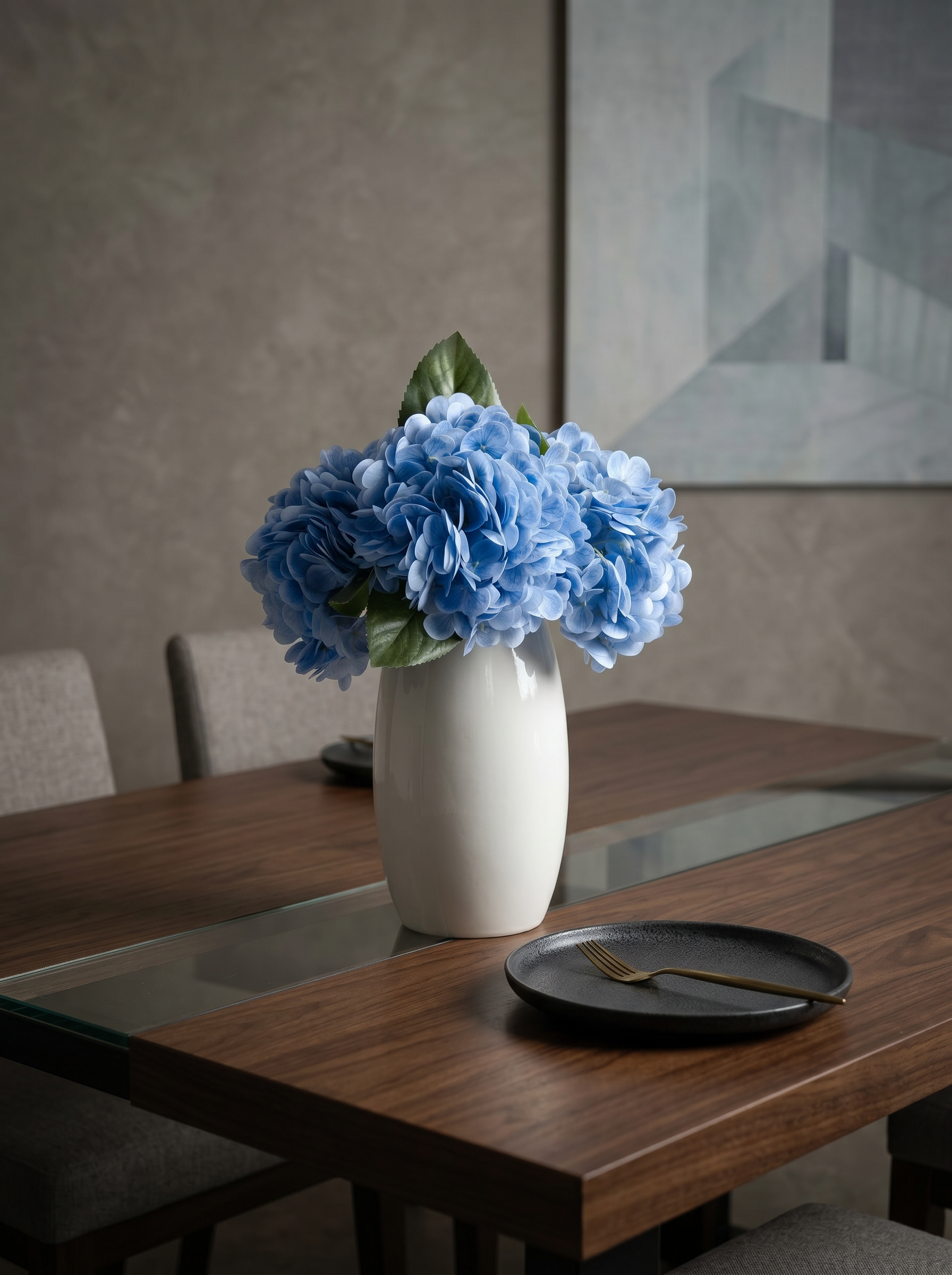 Artificial Hydrangea Flower Stems (Set of 2)
