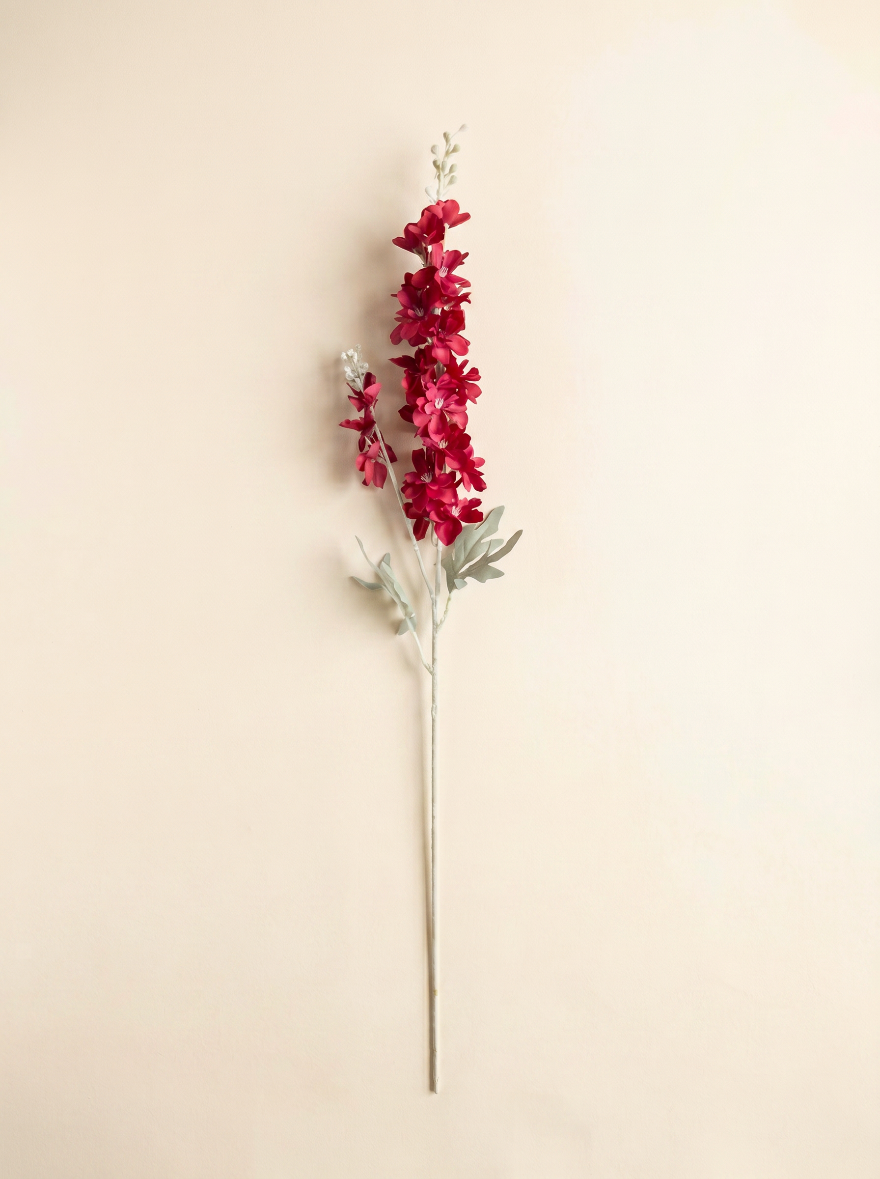 Artificial Red Delphinium Flower Stem