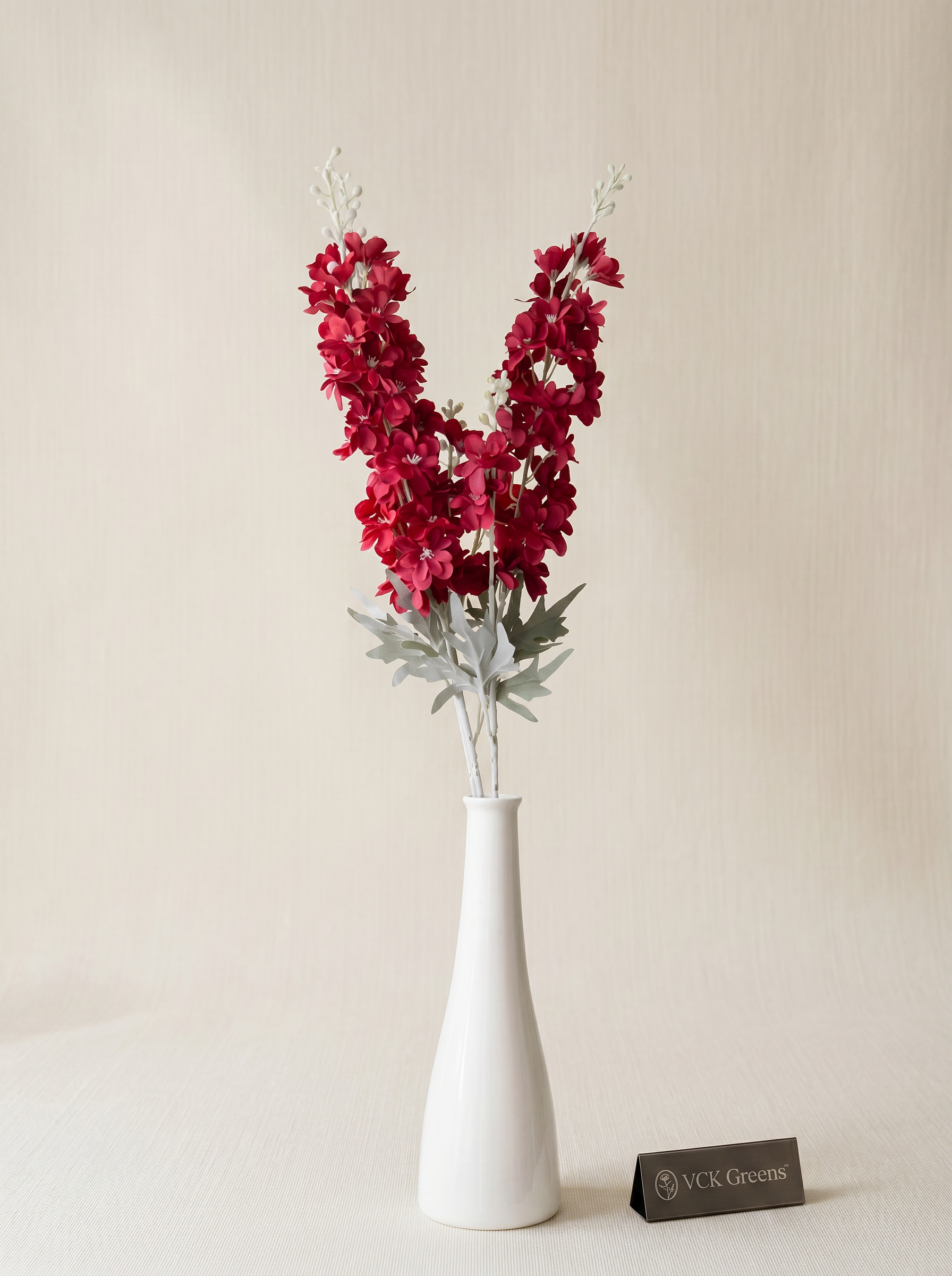 Artificial Red Delphinium Flower Stem