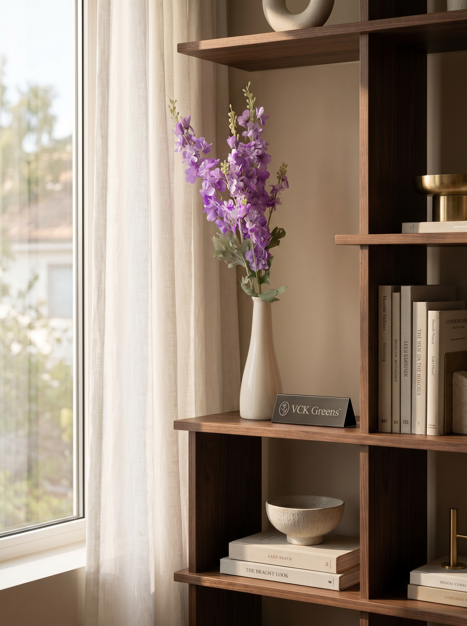 Artificial Purple Delphinium Flower Stem