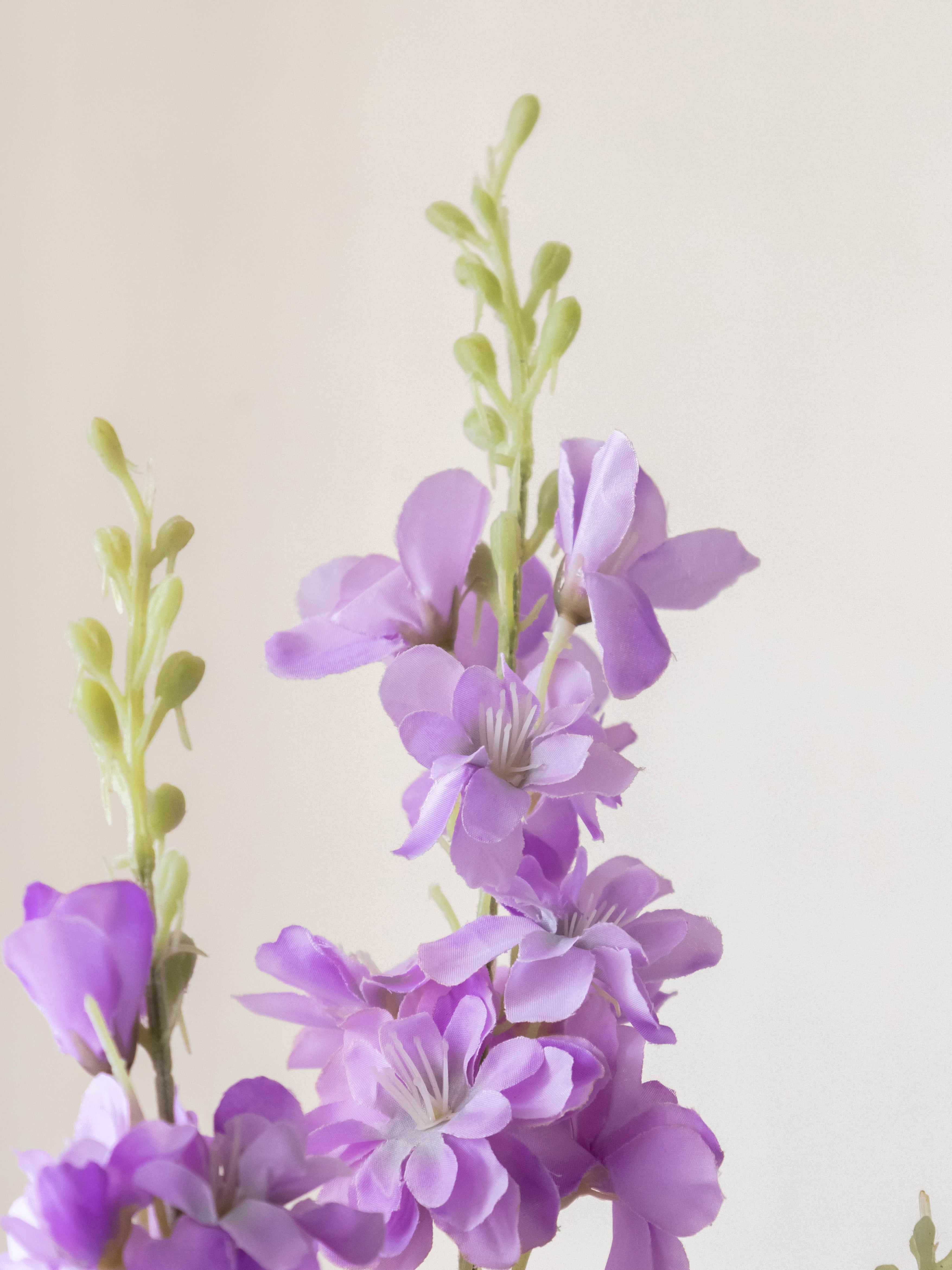 Artificial Purple Delphinium Flower Stem