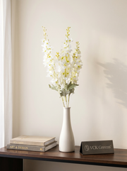 Artificial White Delphinium Flower Stem