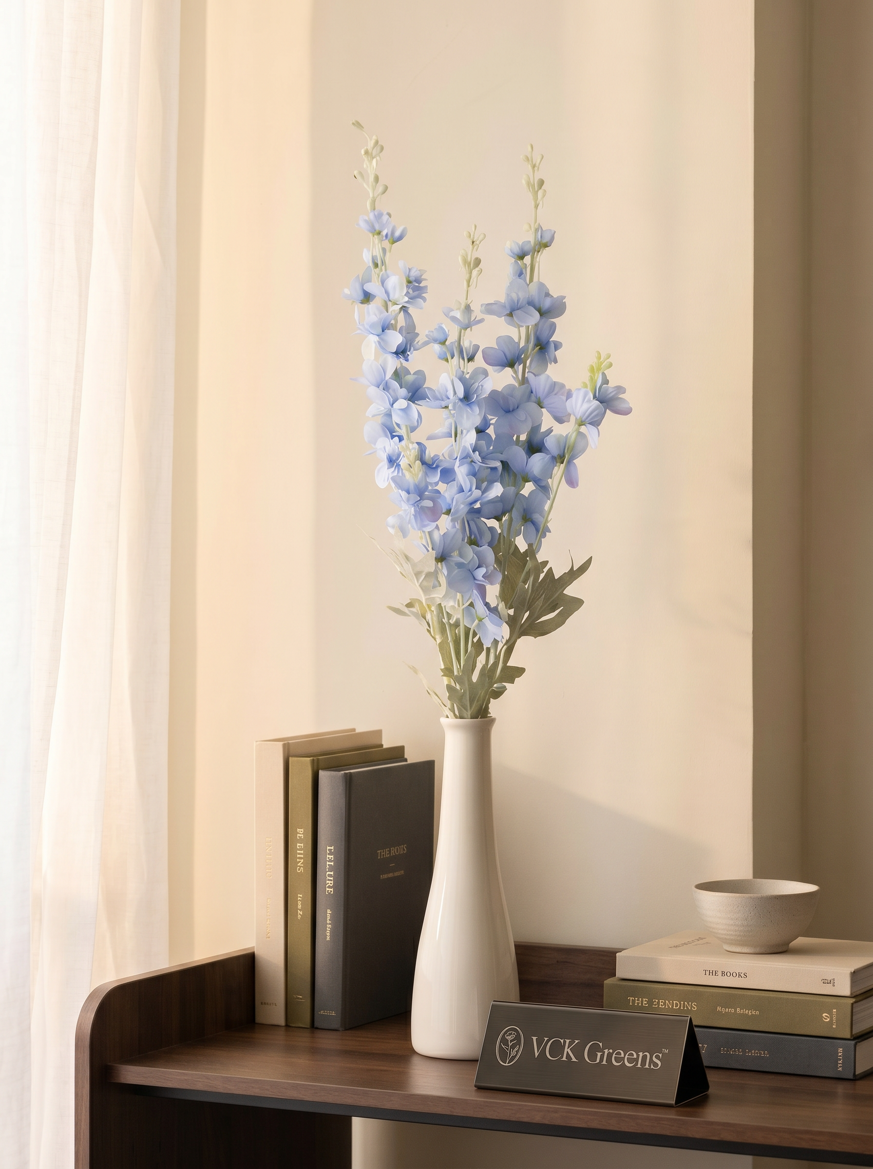 Artificial Blue Delphinium Flower Stem