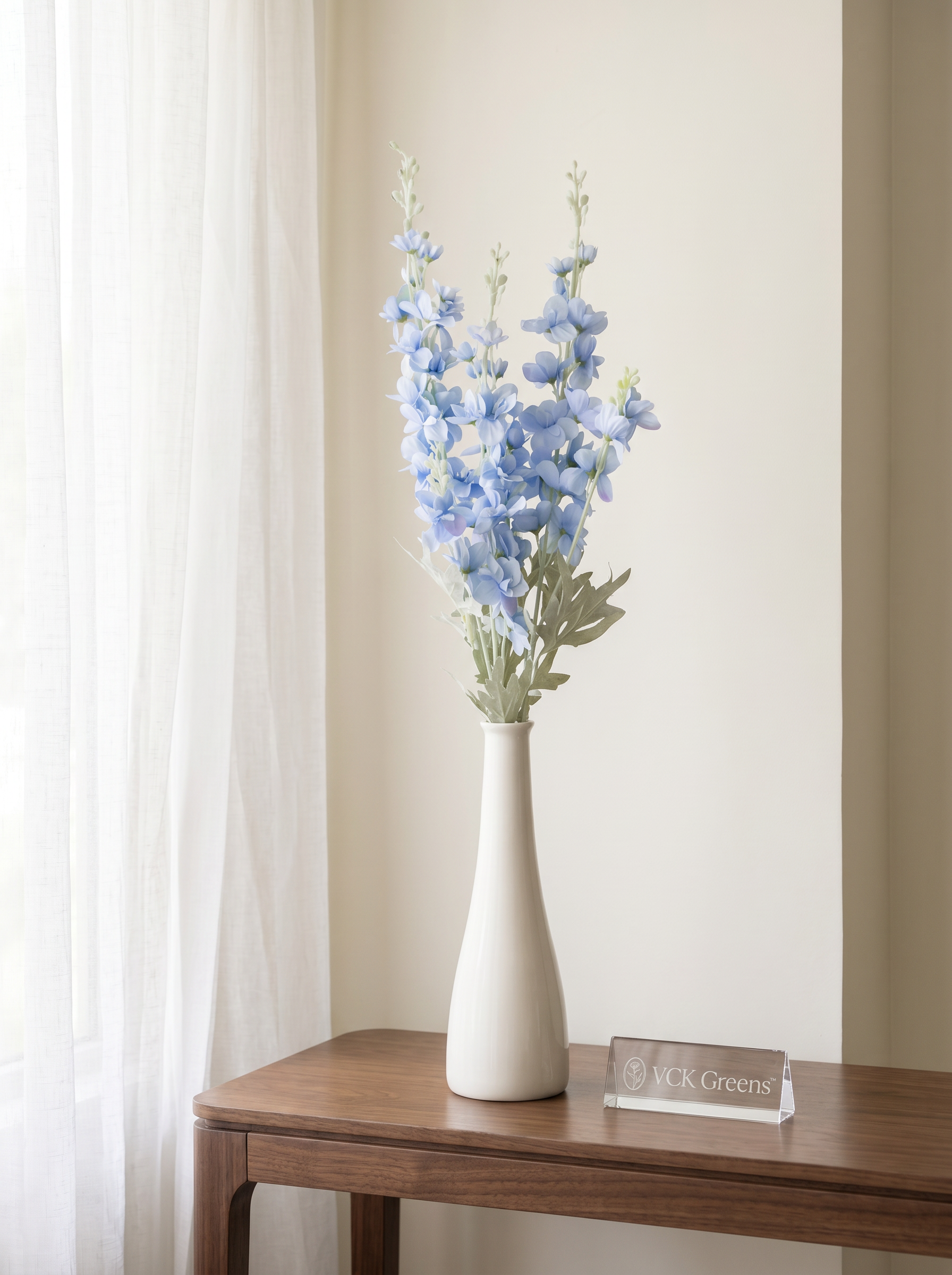 Artificial Blue Delphinium Flower Stem