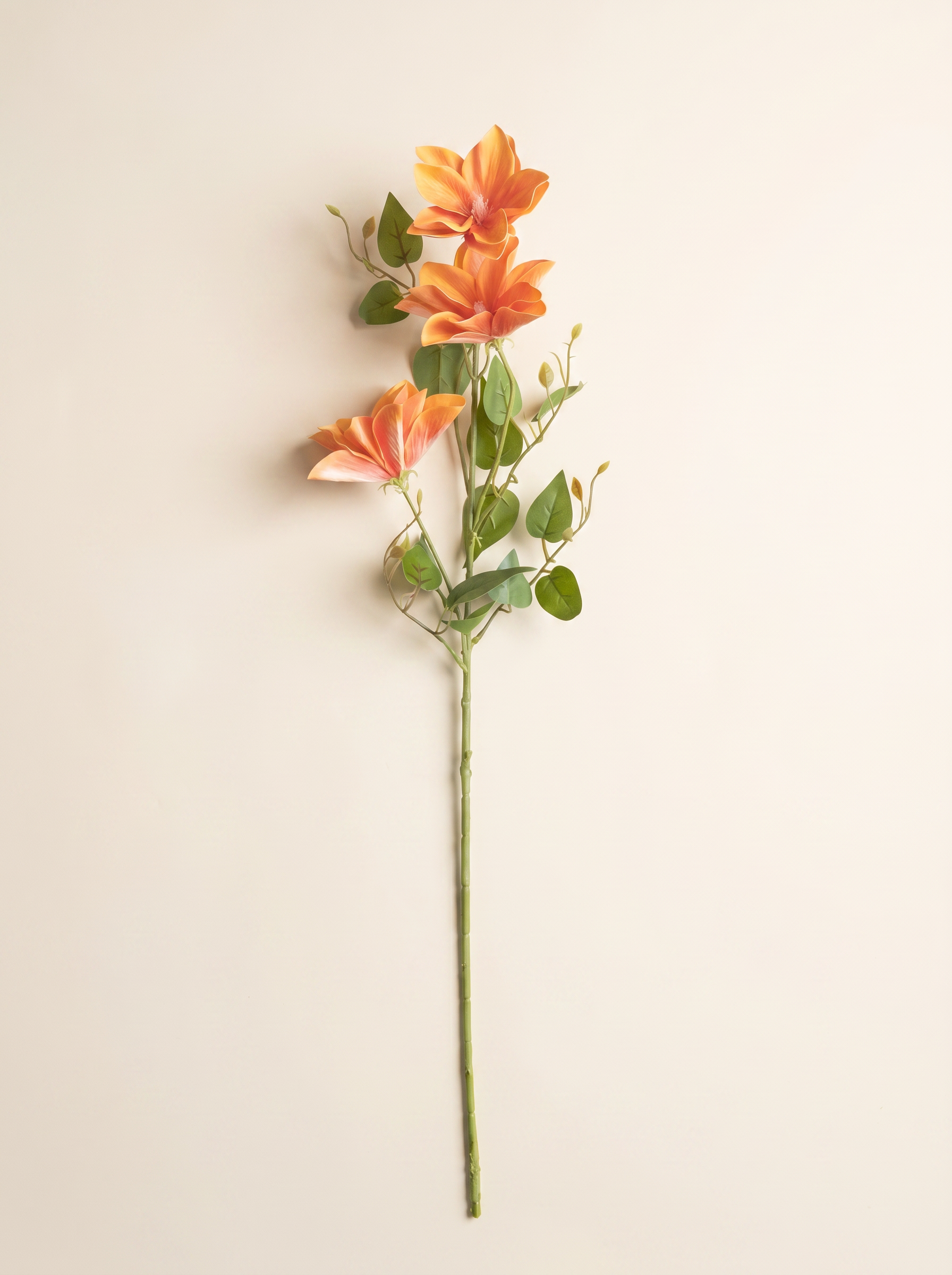 Artificial Orange Magnolia Stem
