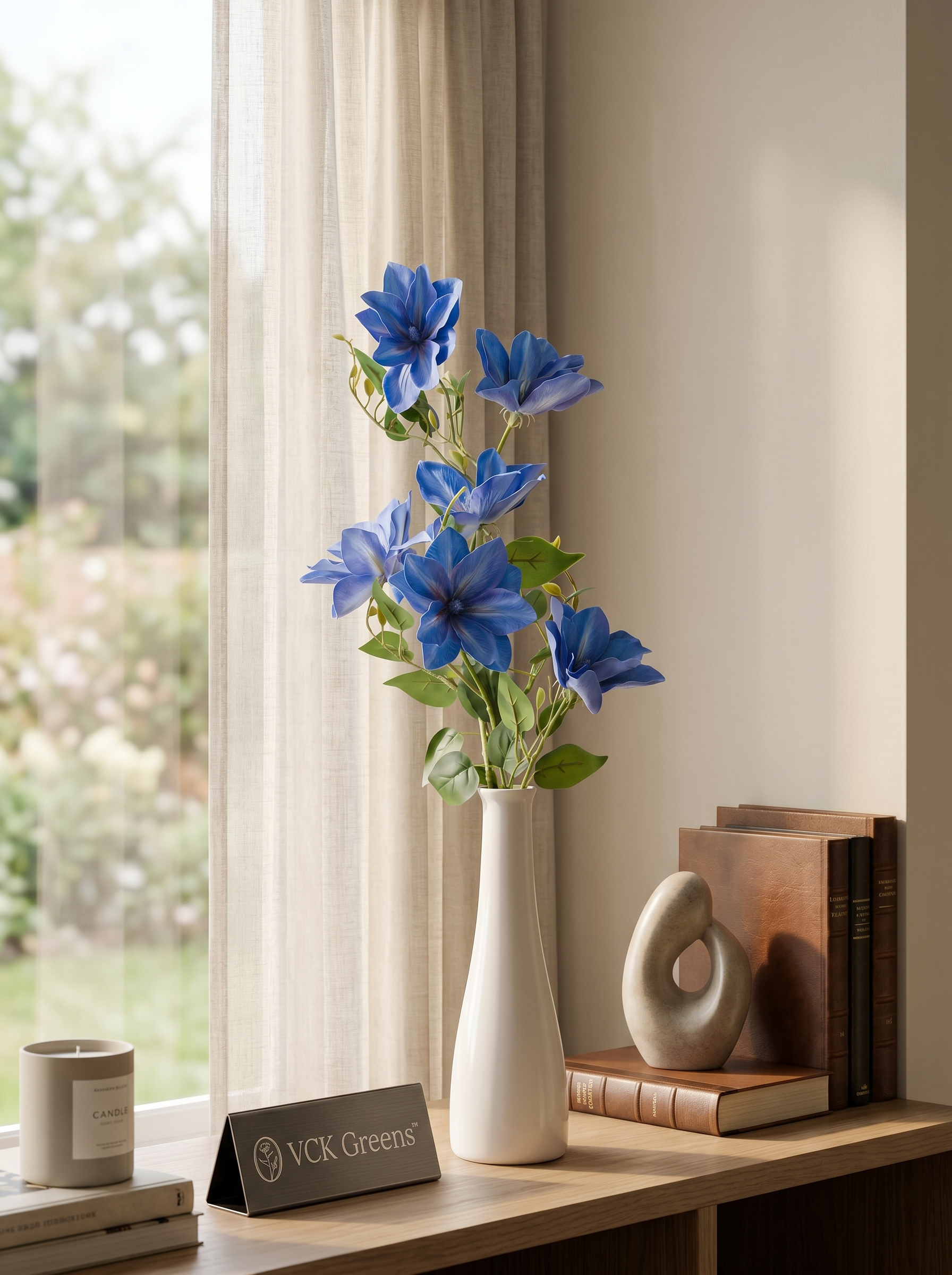 Artificial Blue Magnolia Stem