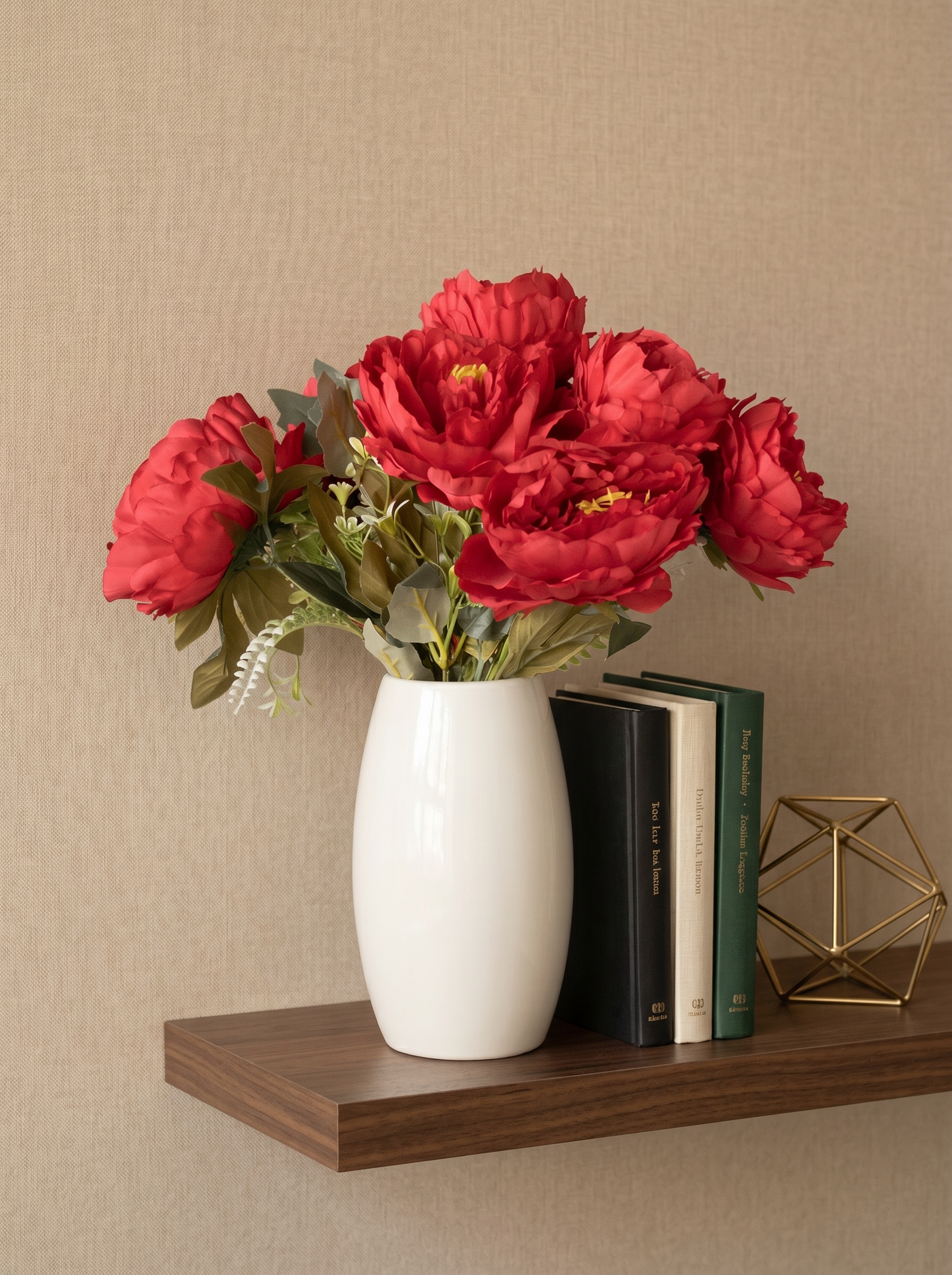 Artificial Peony Flower Bunch 45cm
