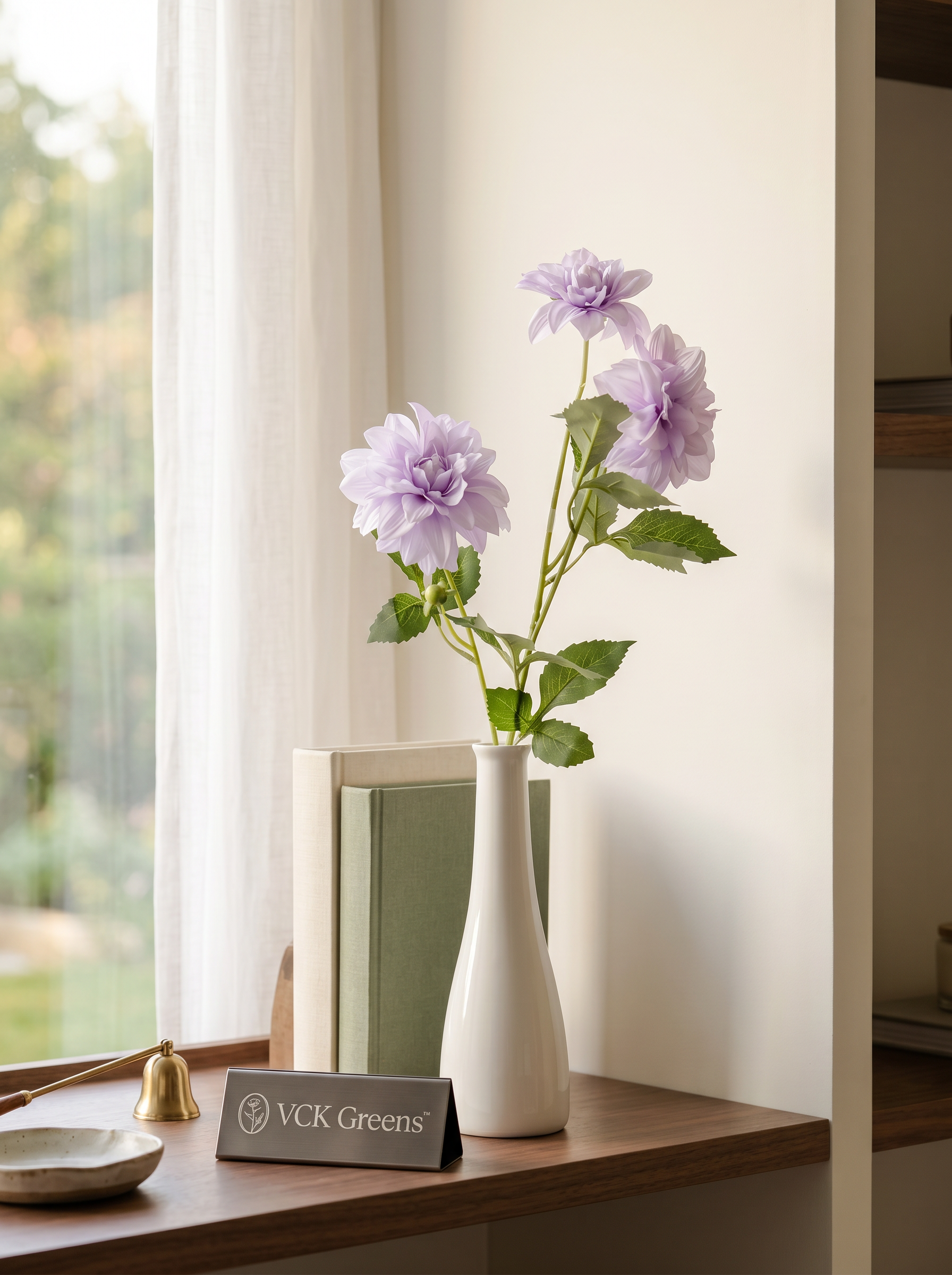 Artificial Dahlia Bloom Stem