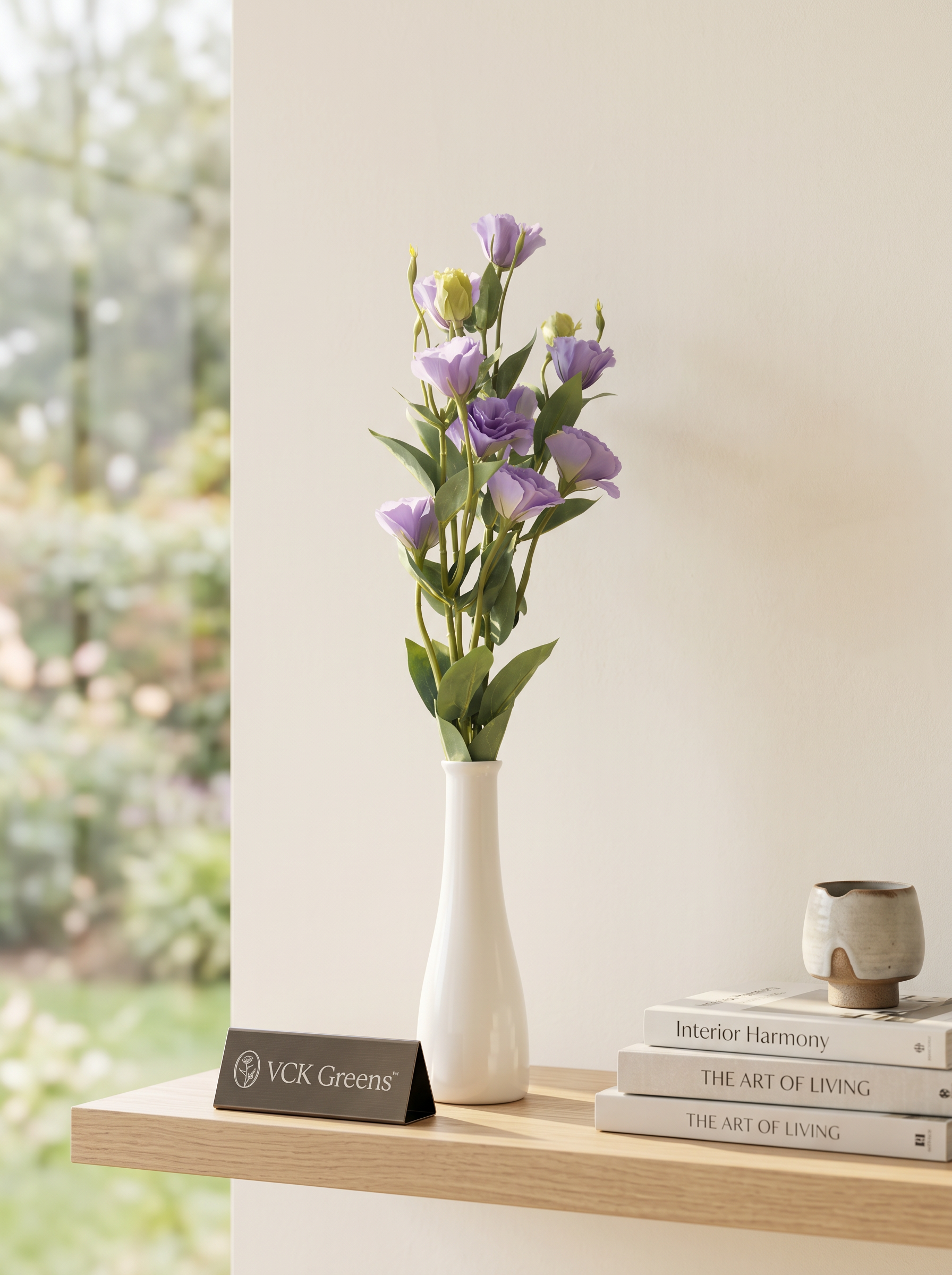 Artificial Lavender Lisianthus Spray